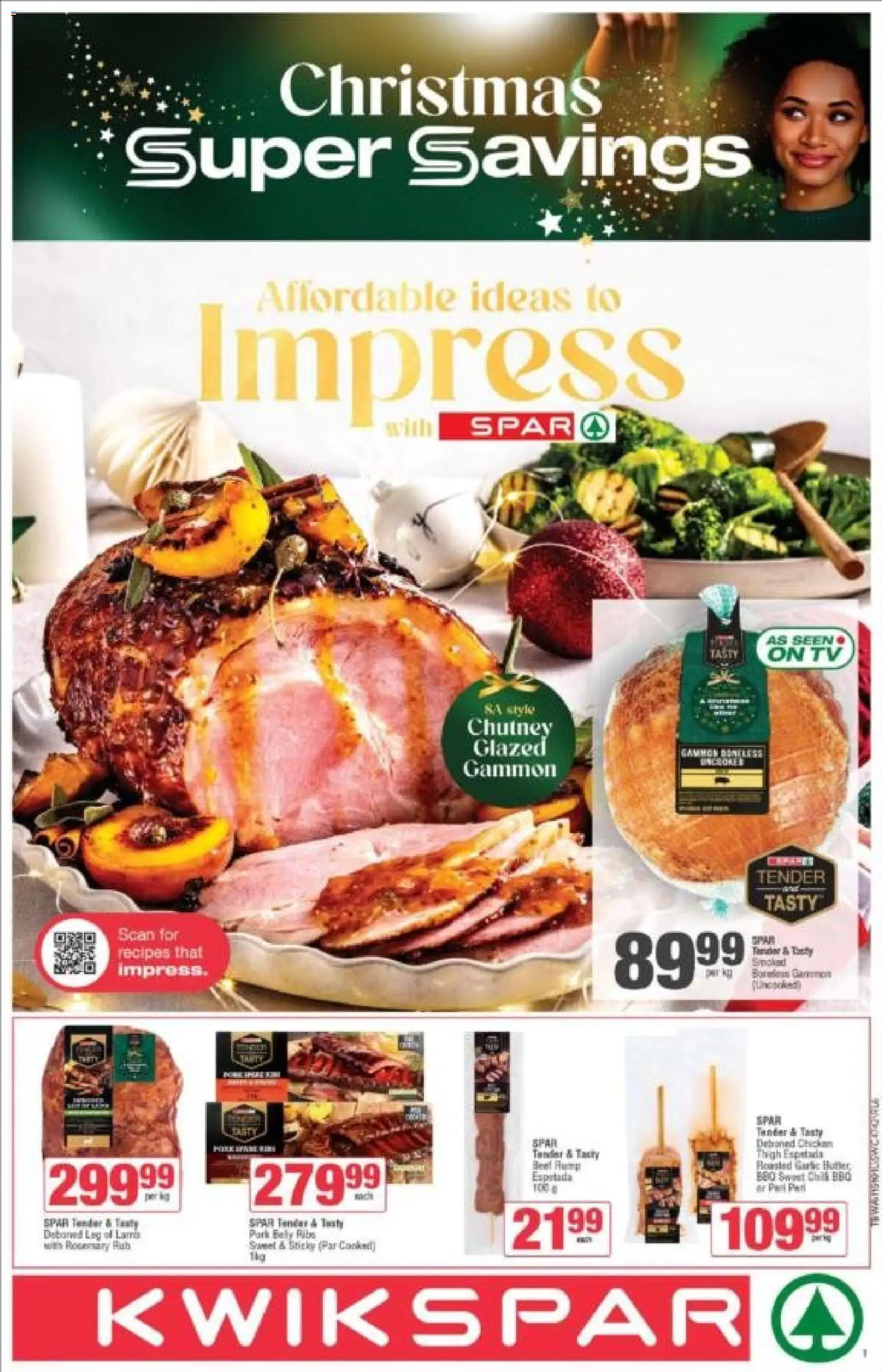 New KWIKSPAR catalogue – valid from 08.12.2025 | Page: 1 | Products: Chutney, TV, Ribs, Pork