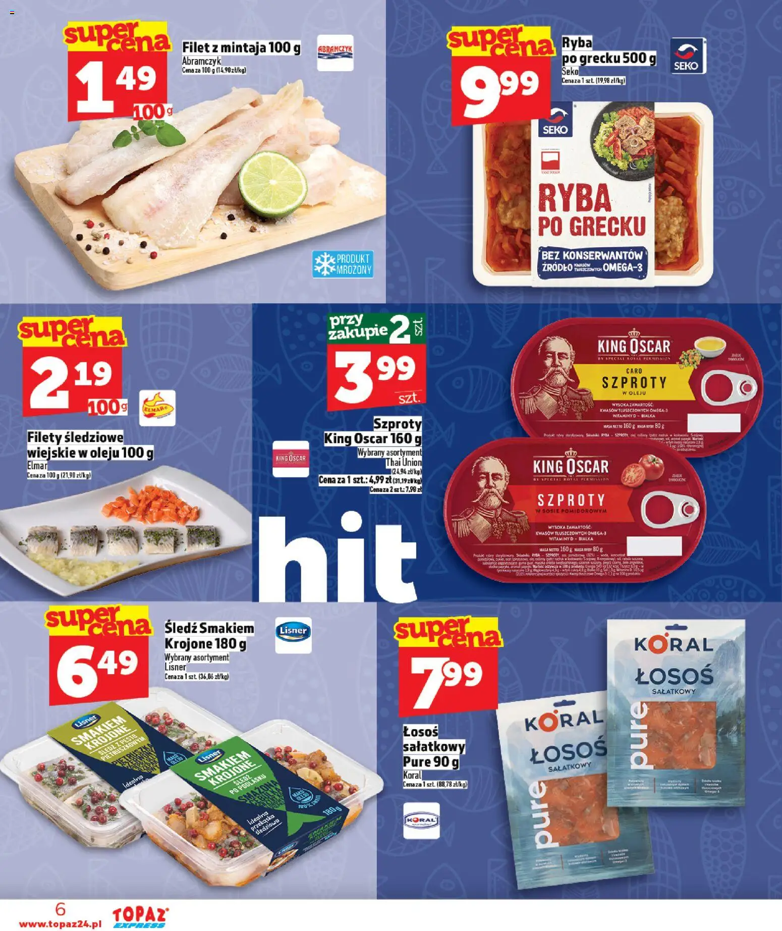 Topaz gazetka - Express od 05.03.2026 | Strona: 6 | Produkty: Łosoś, Pesto, Ryby, Ryba