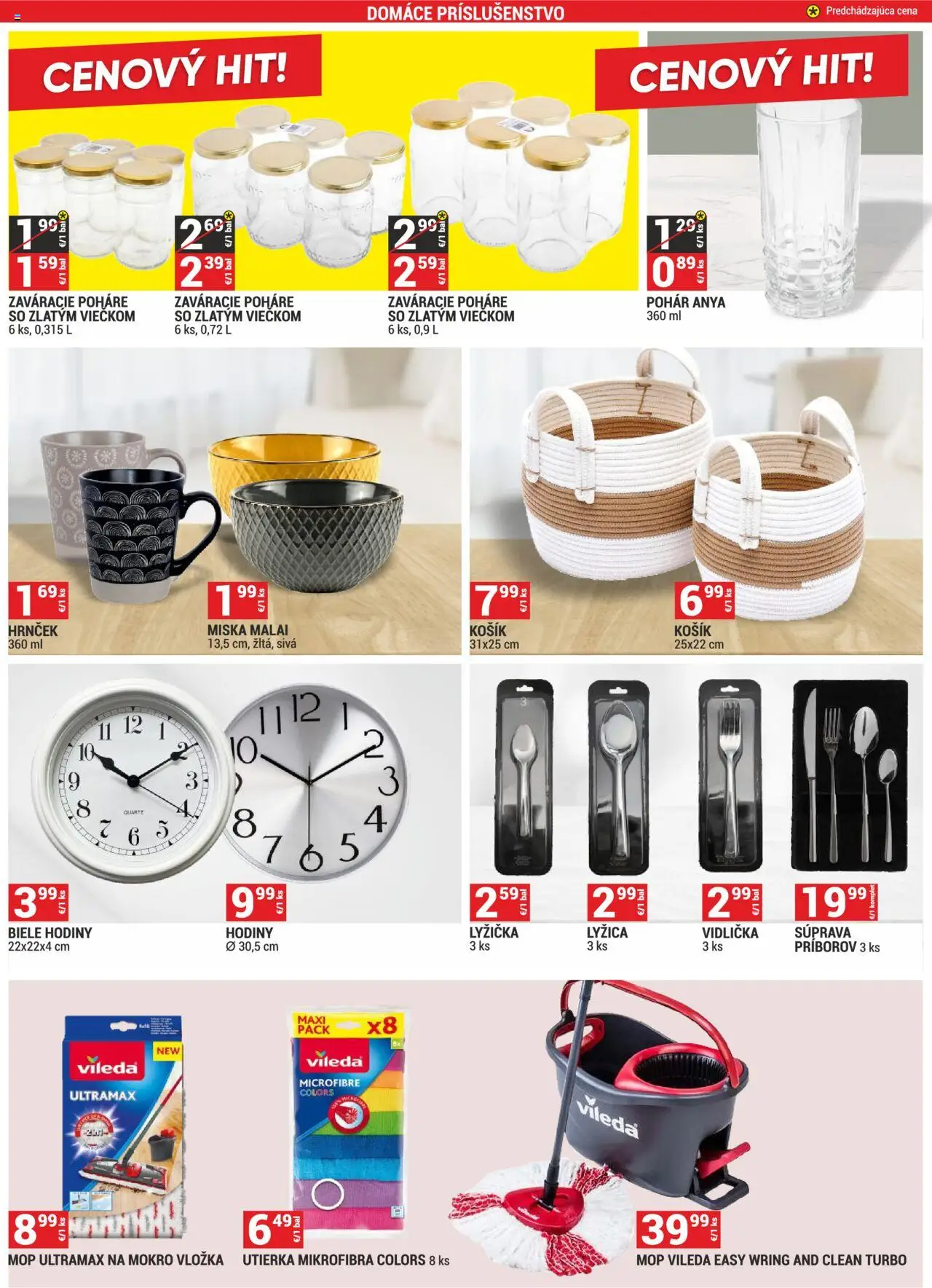 Merkury Market leták │ platný od 01.08.2025 | Strana: 18 | Produkty: Hodiny, Mop