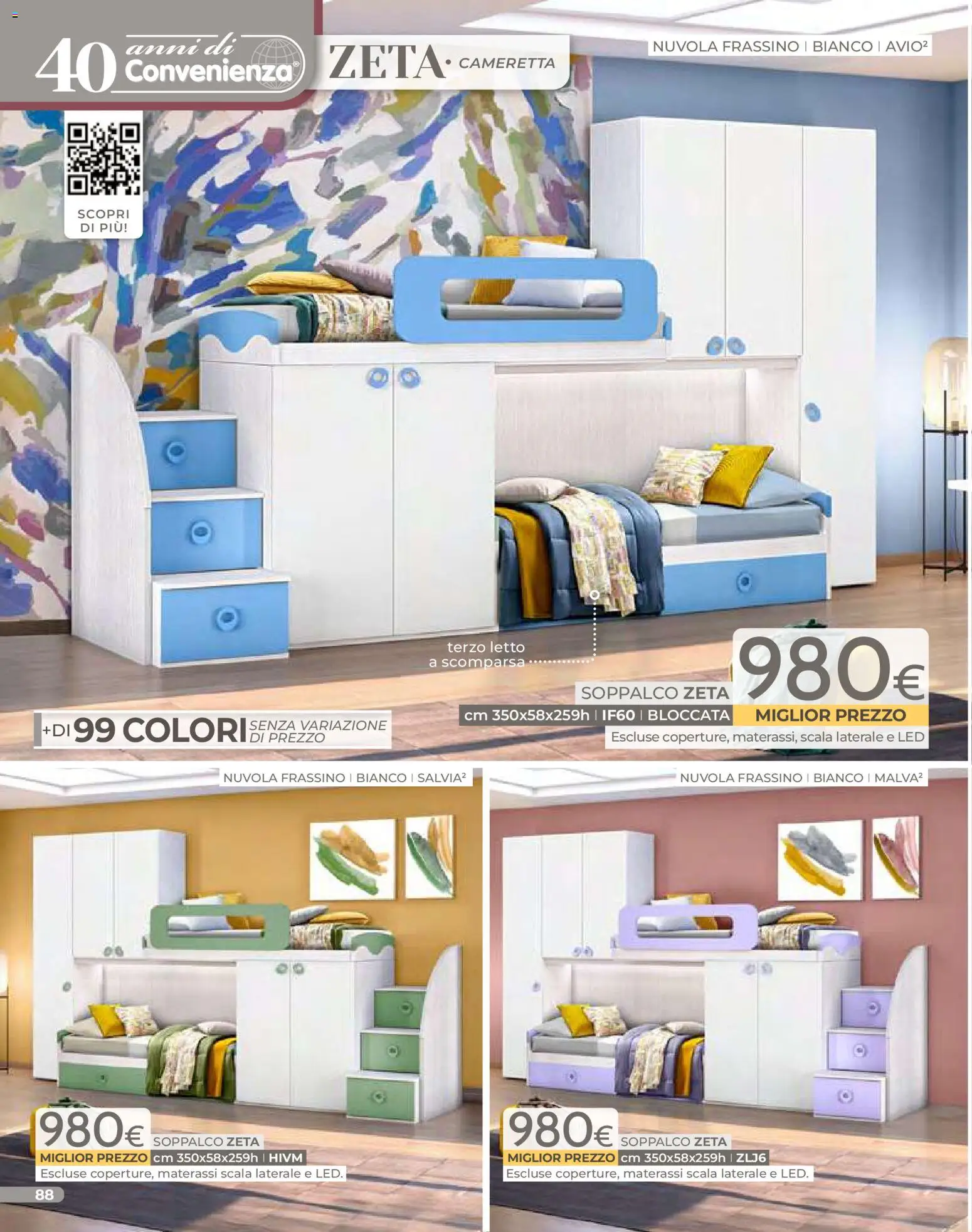 Volantino Mondo Convenienza del 01.01.2026 | Pagina: 90 | Prodotti: Scala, Letto