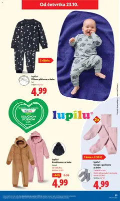 lupilu® Čarape s gaćicama za bebe, 2 komada u setu, Visoki udio pamuka i elastansko vlakno (LYCRA), Veličine: 62-92 - Pregled kataloga iz trgovine Lidl, vrijedi od 20.10.2025 | Stranica: 51 | Proizvodi: Kombinezon, Čarape, Pidžama