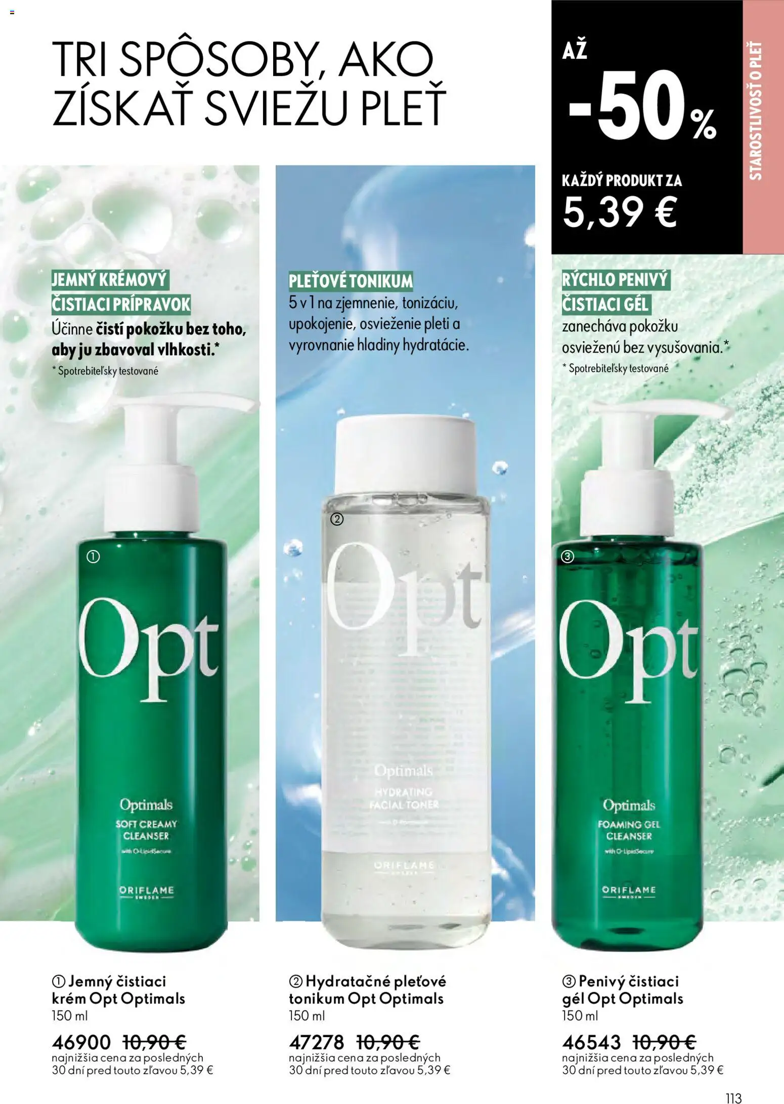 Nové Oriflame akcie – leták je platný od 06.05.2026 | Strana: 113 | Produkty: Krém, Toner