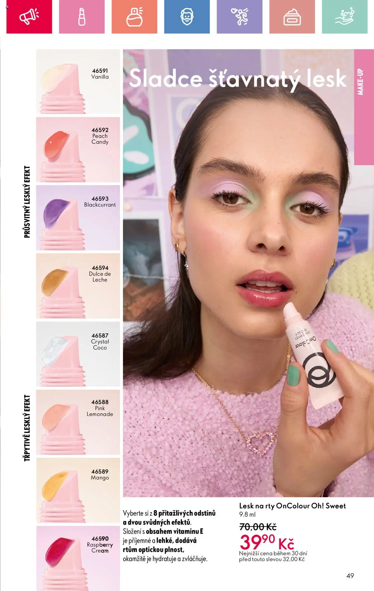 Oriflame katalog č.08/2025 od 25.05.2025 | Strana: 49 | Produkty: Mango, Makeup, Lesk na rty