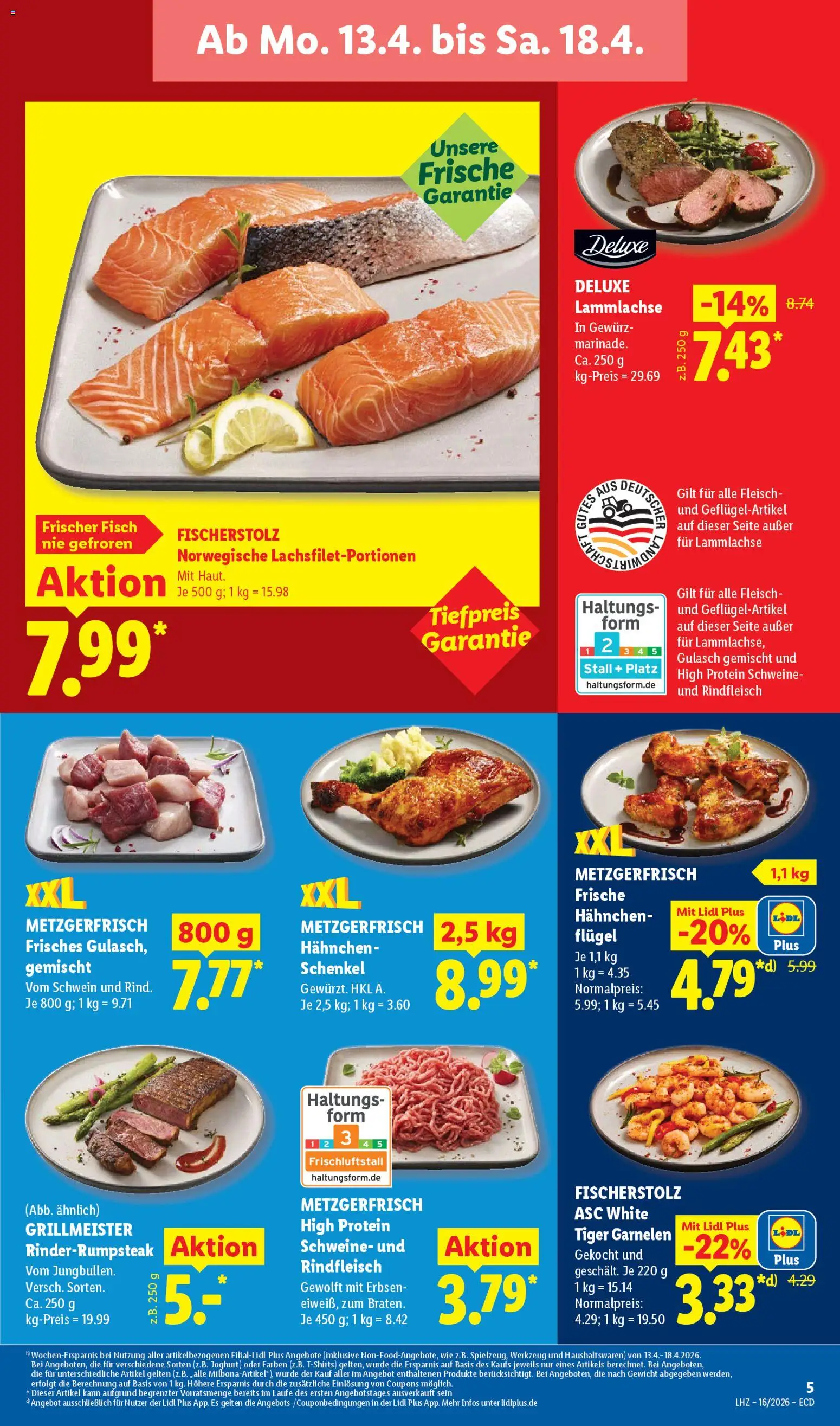 Lidl Prospekt – gültig ab 13.04.2026 | Seite: 11 | Produkte: Hahnchen, Gulasch, Fleisch, Erbsen