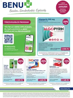BENU Gyógyszertárak Akciós újság - amely érvényes a következő dátumtól: 01.01.2026