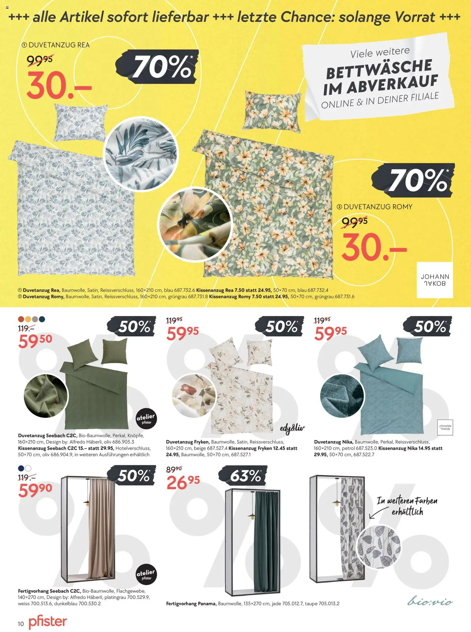 Pfister Aktionen – gültig ab 27.01.2026 | Seite: 10 | Produkte: Bettwäsche
