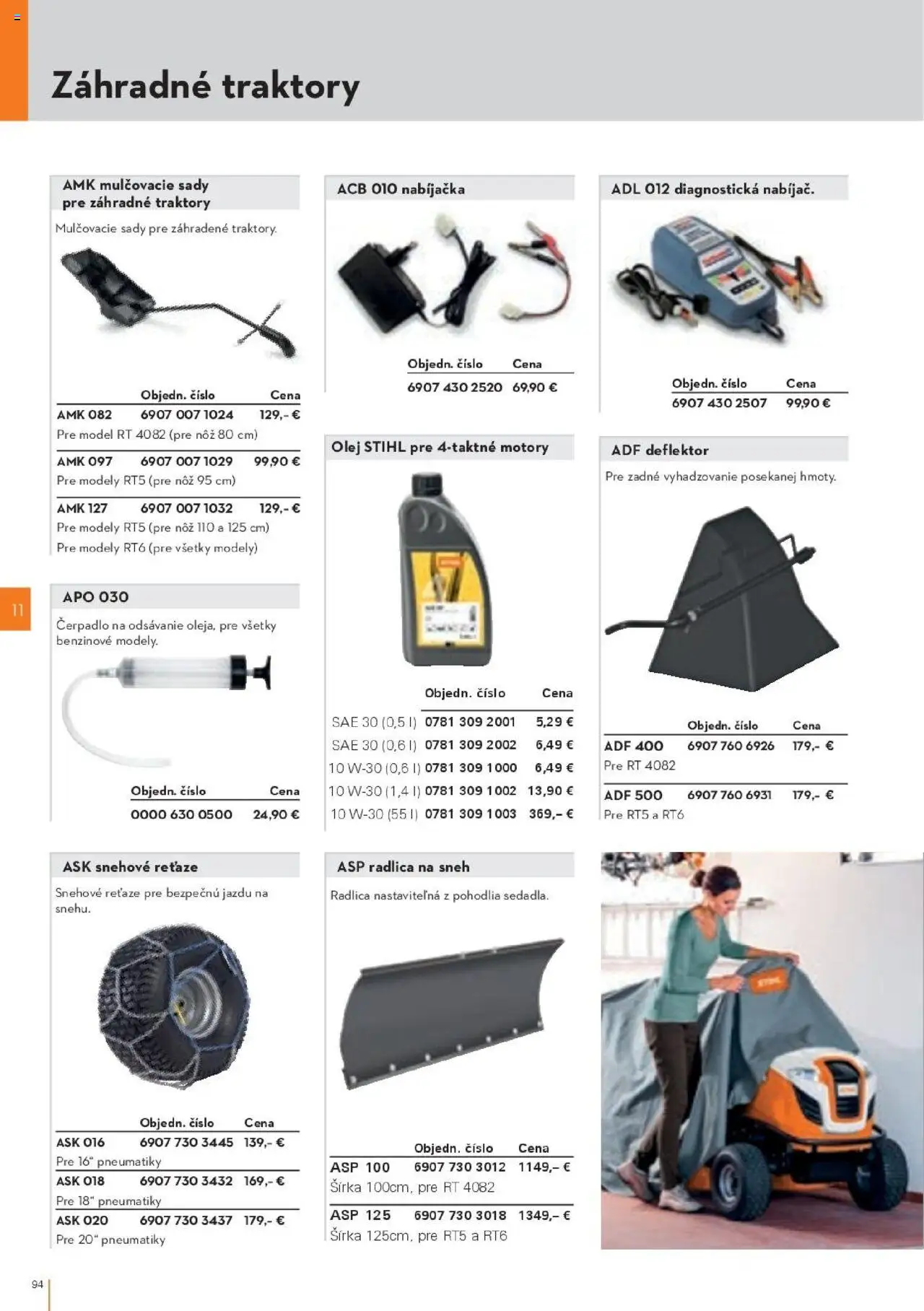 Nové STIHL akcie – leták je platný od 29.09.2025 | Strana: 94 | Produkty: Čerpadlo, Nabíjačka, Olej