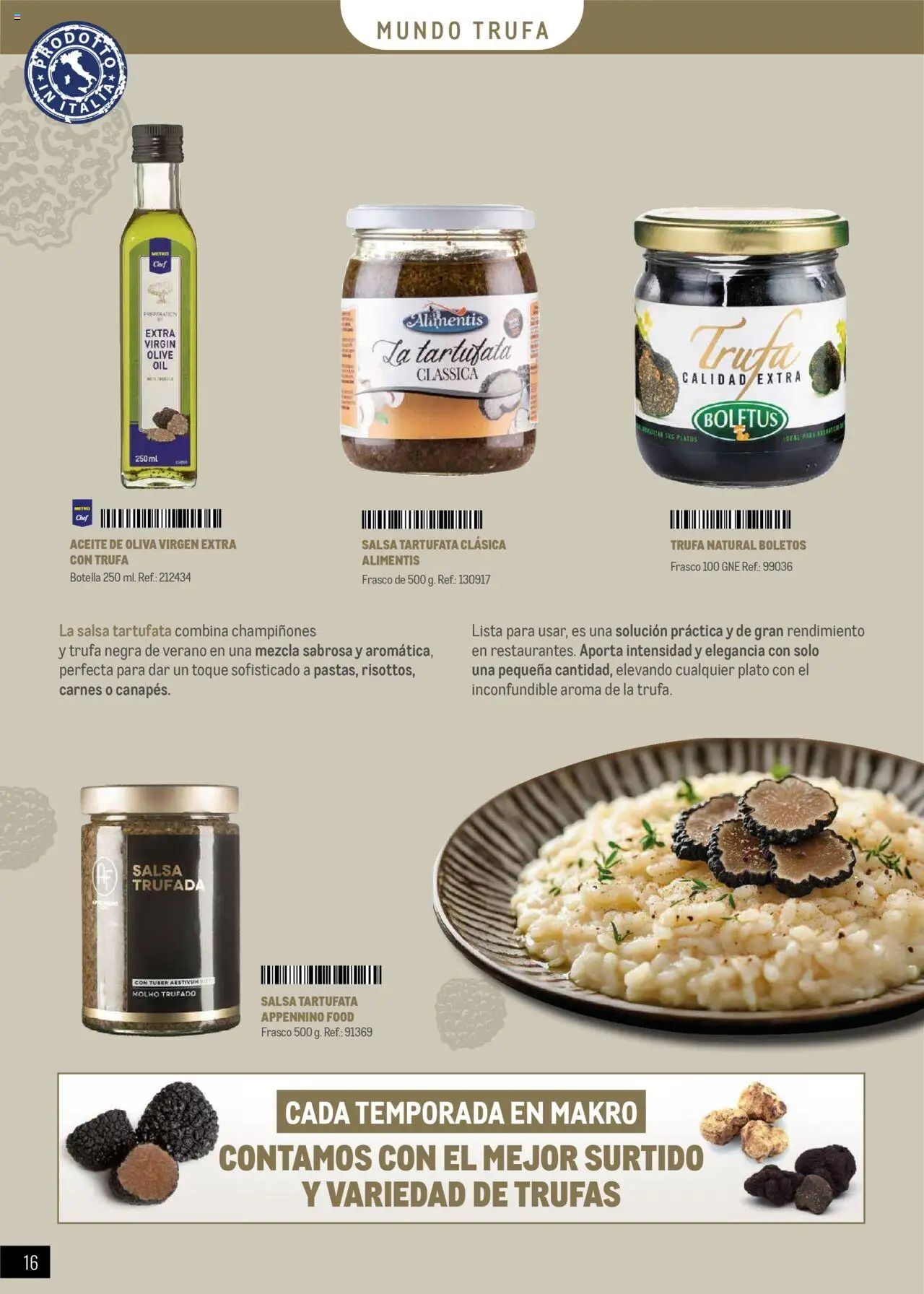 Makro - Restaurantes Italianos Canarias │ válido desde el 01.05.2025 | Página: 16 | Productos: Aceite, Aceite de oliva, Aceite de oliva virgen extra