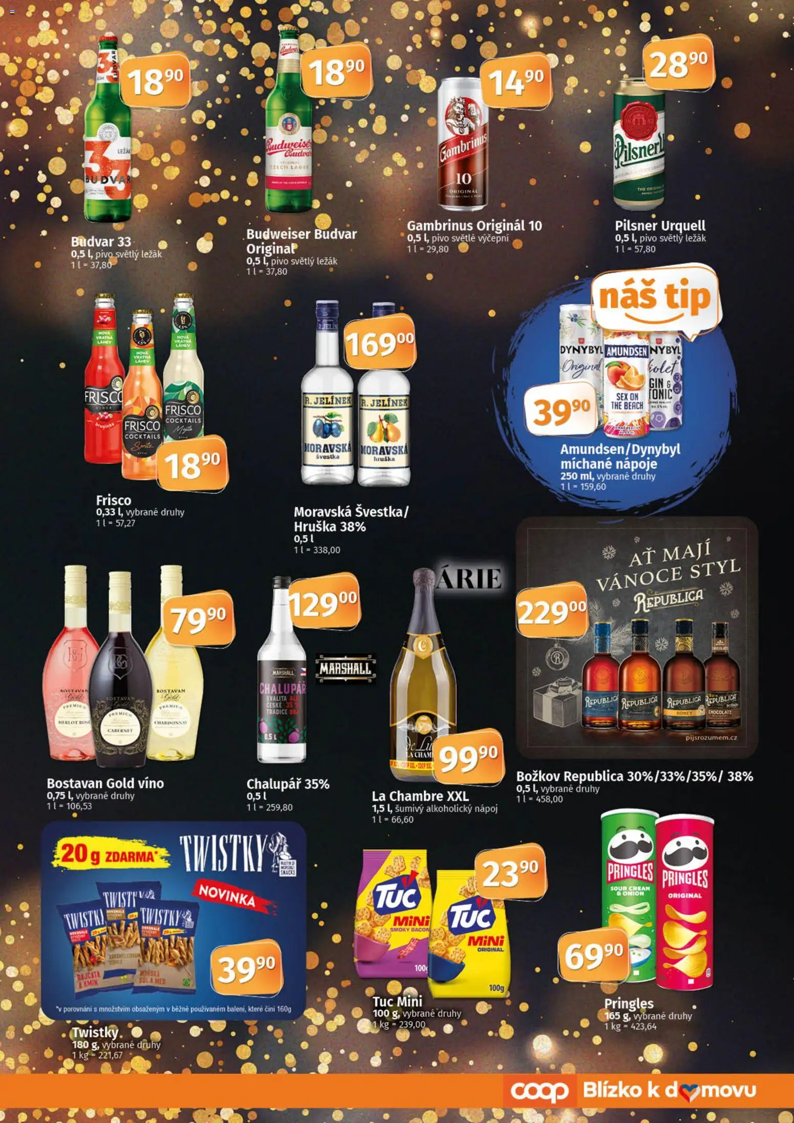 Trefa leták - COOP TIP TUTY menu od 17.12.2025 | Strana: 3 | Produkty: Božkov Republica, Budvar 33, Božkov, Gambrinus