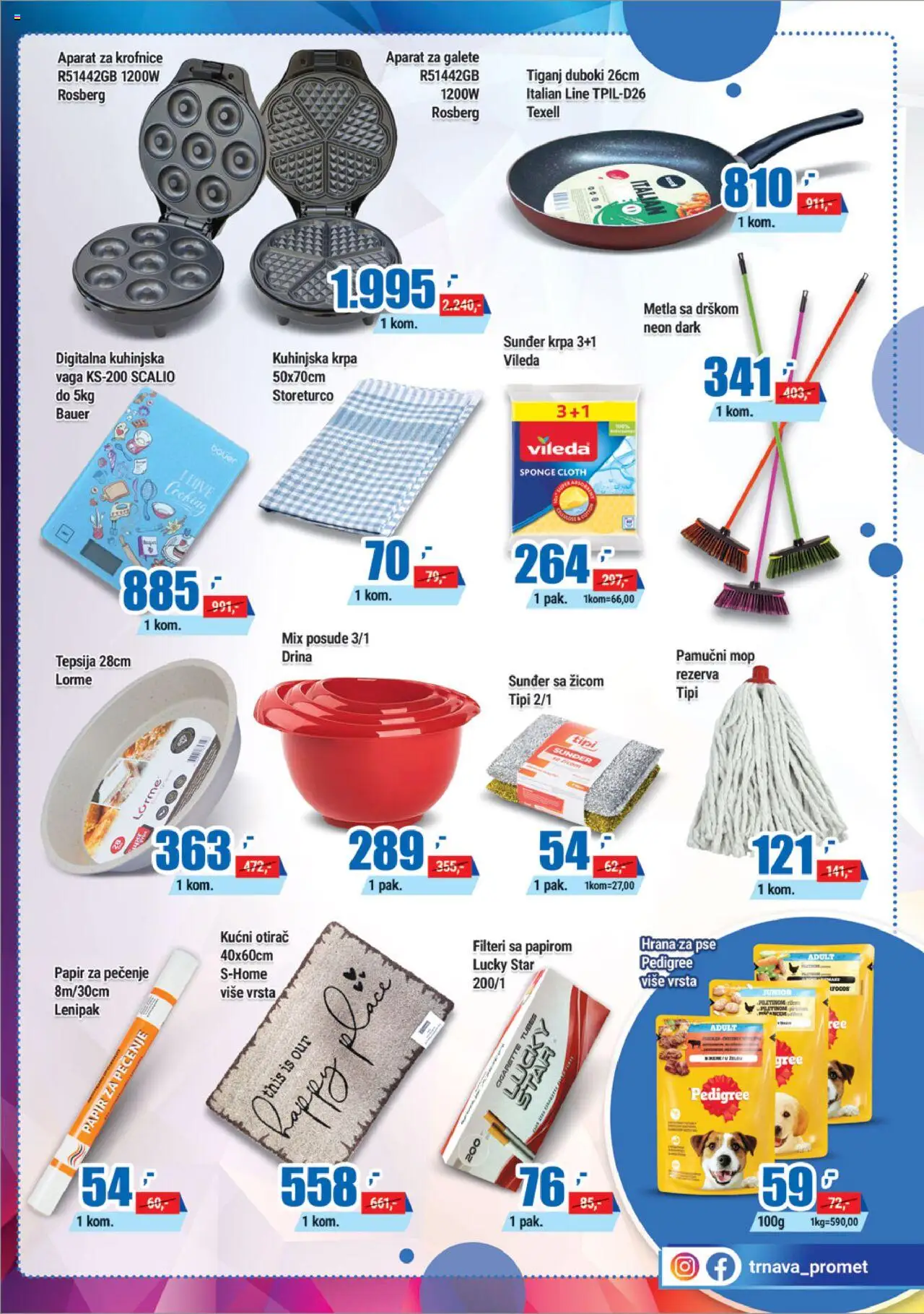 Trnava Promet katalog - važi od 22.09.2025 | Strana: 19 | Proizvode: Pedigree, Hrana za pse, Otirač, Vileda