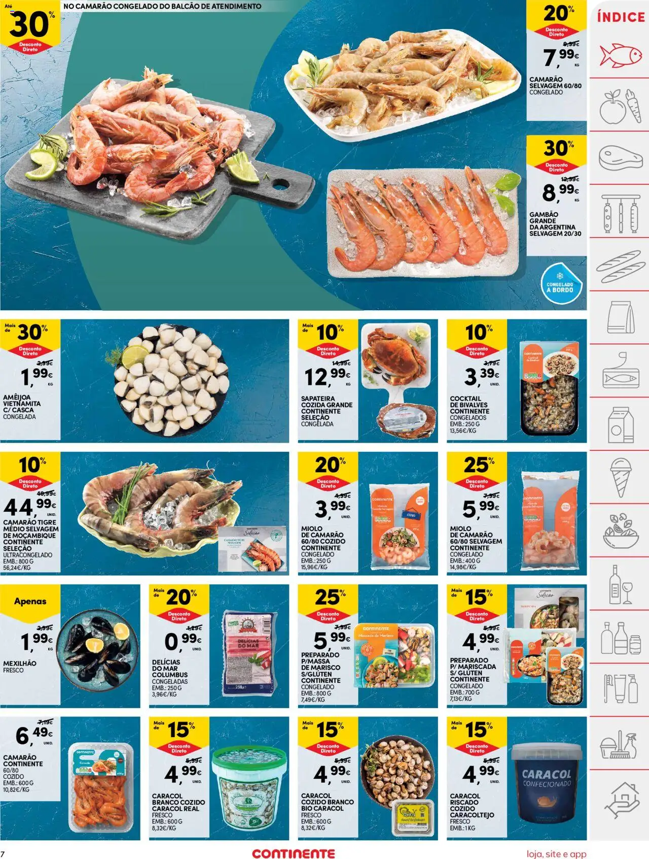 Continente folheto │ válido de 22.07.2025 | Página: 7 | Produtos: Camarão, Sapateira
