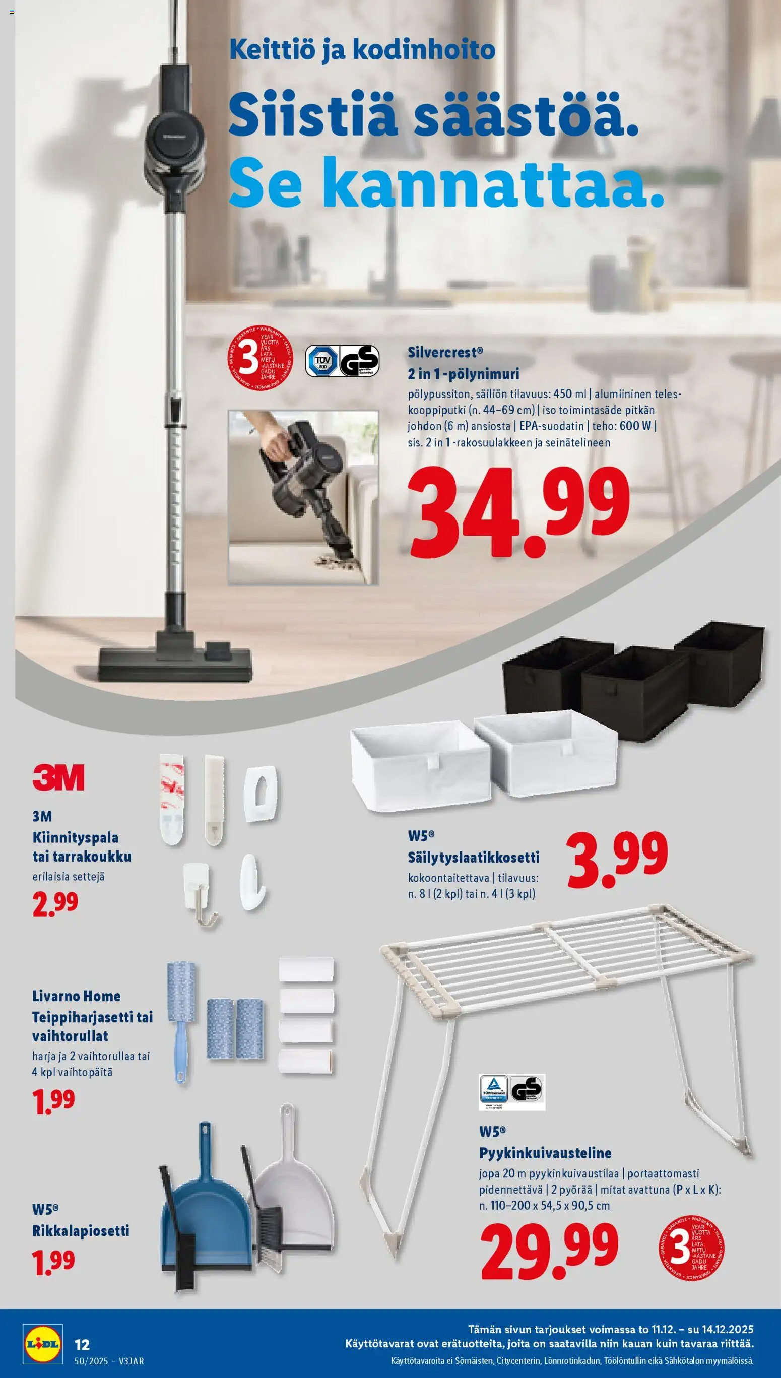 Lidl tarjoukset – voimassa 11.12.2025 alkaen | Sivu: 12 | Tuotteet: Harja, Keittiö, Paita