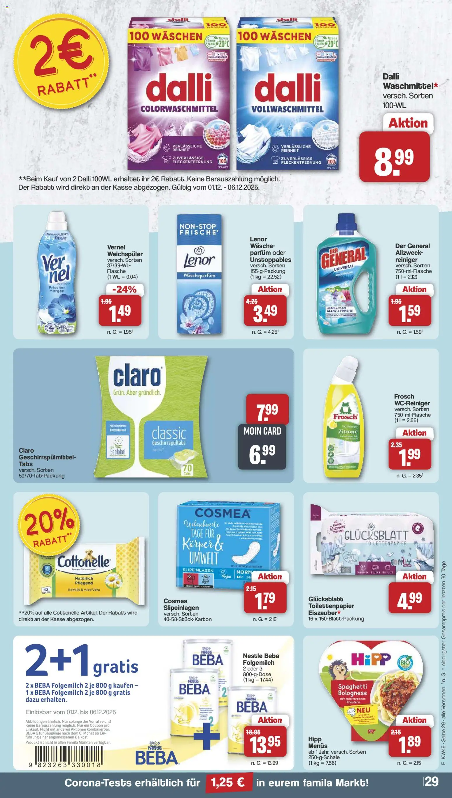 Famila Nordwest Prospekt 	 – gültig ab 01.12.2025 | Seite: 29 | Produkte: Lenor, Parfüm, Weichspüler, Geschirrspülmittel