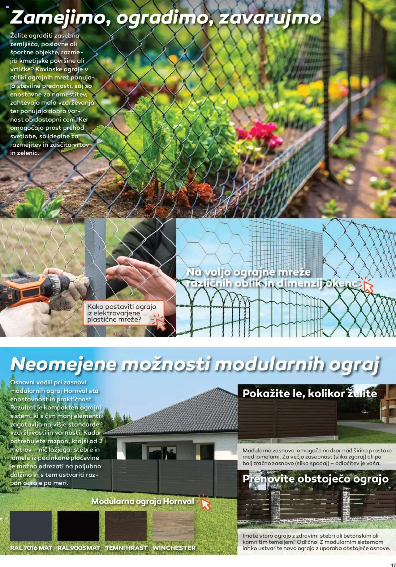 Novi Topdom katalog ponudbe – veljaven od 01.04.2025 | Stran: 17 | Izdelki: Ograja