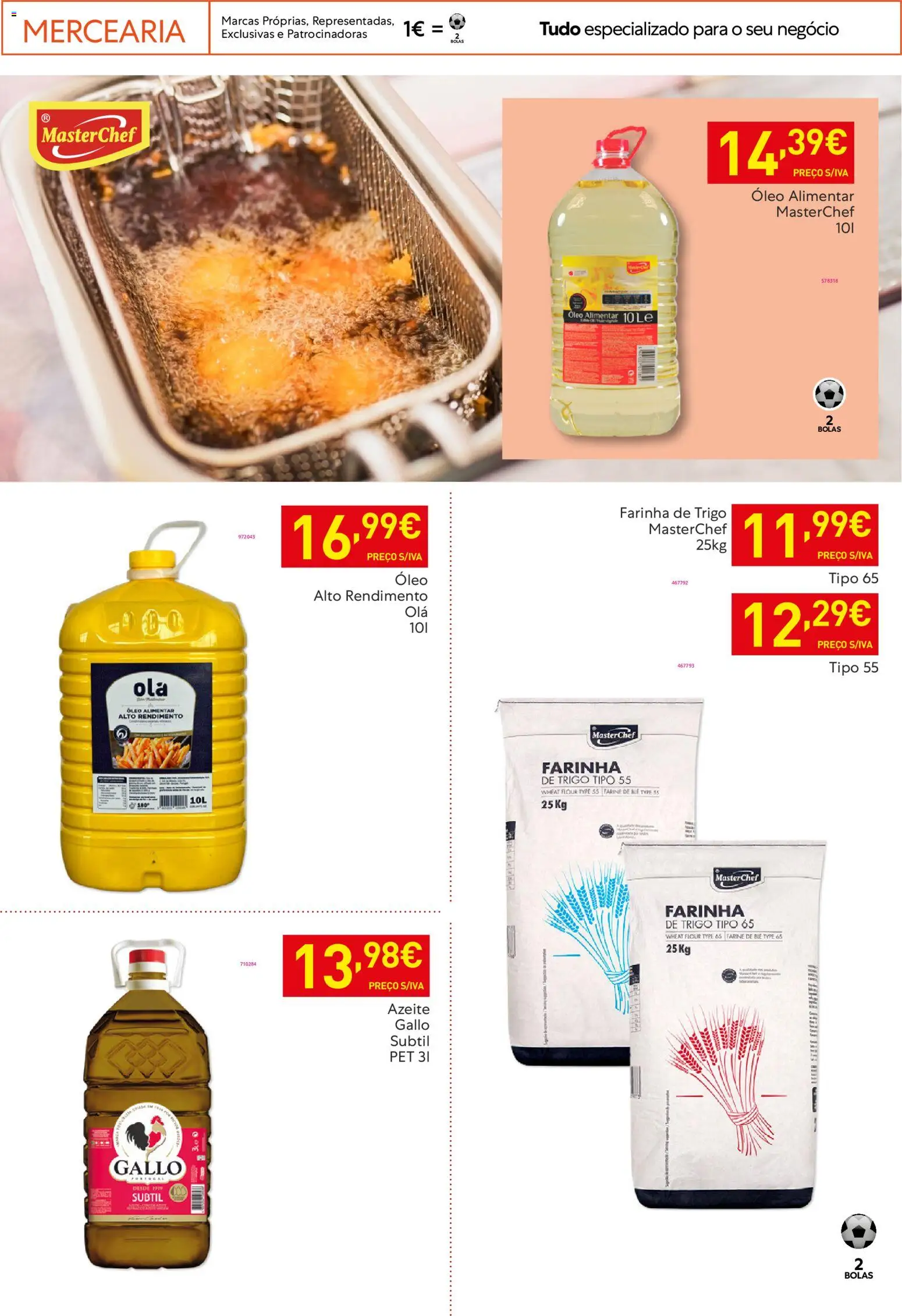 Recheio Horeca │ válido de 17.03.2026 | Página: 46 | Produtos: Azeite, Farinha de trigo, Óleo
