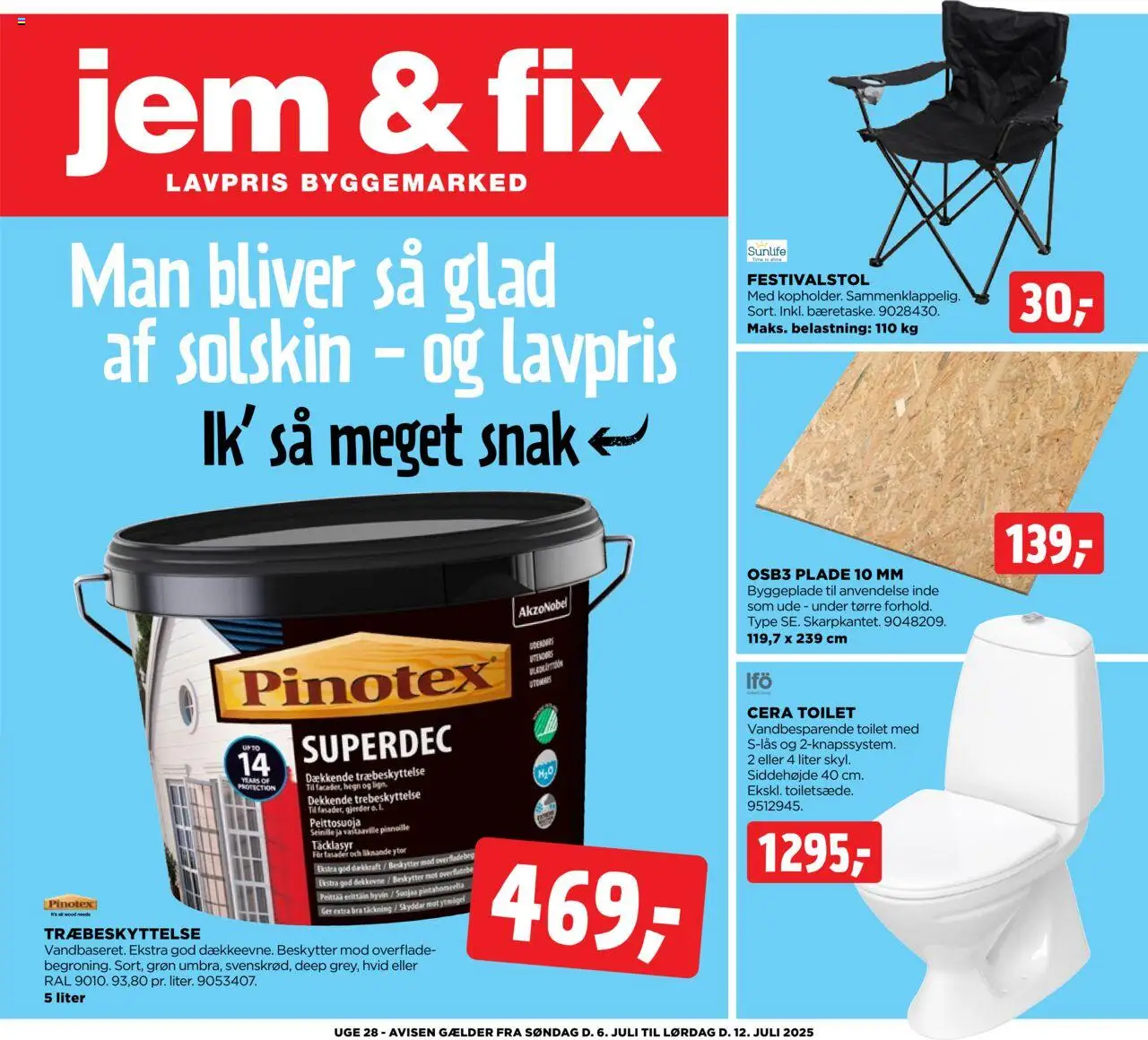 Jem & fix Tilbudsavis gyldig fra 06.07.2025 | Side: 1 | Produkter: Toilet, Søm