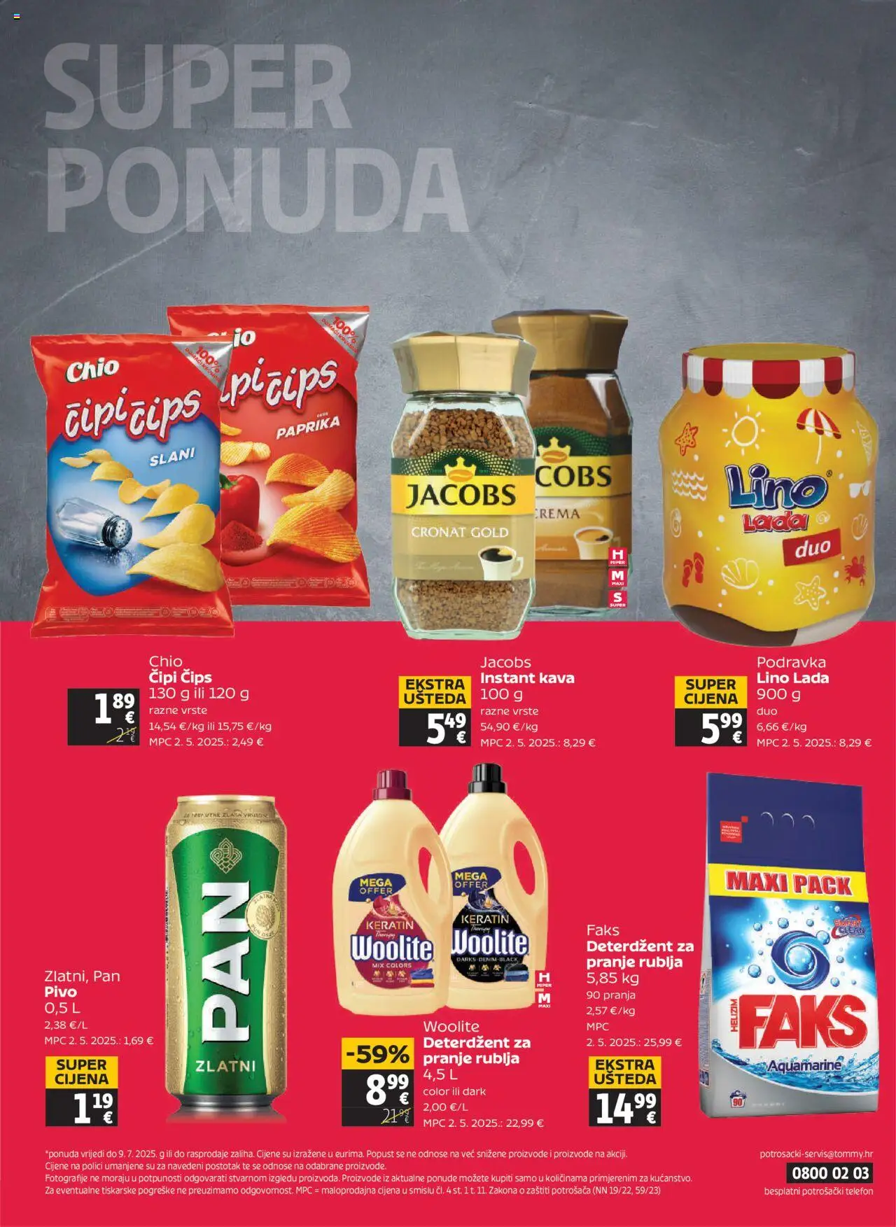 Tommy katalog | vrijedi od 03.07.2025 | Stranica: 32 | Proizvodi: Lino Lada, Deterdžent, Paprika, Pan