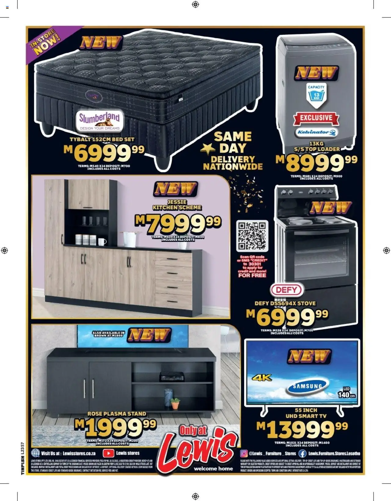 Lewis Stores - Lesotho Leaflet │ valid from 11.08.2025 | Page: 4 | Products: Stove, Bed, TV