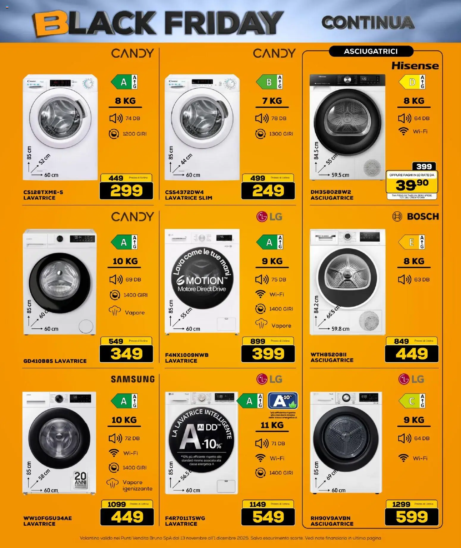 Volantino BRUNO del 13.11.2025 | Pagina: 17 | Prodotti: Lavatrice, Asciugatrice, Samsung