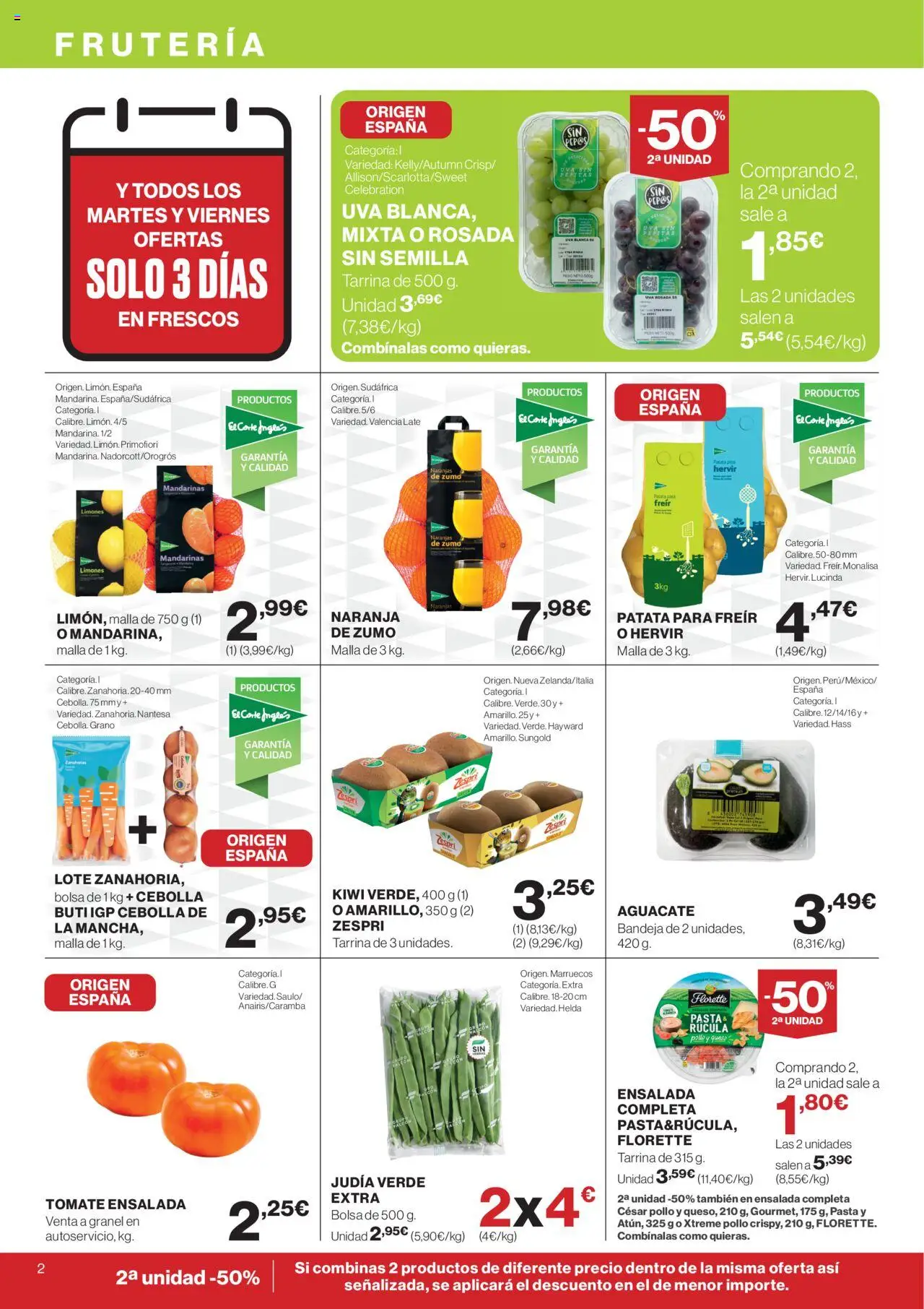 Supercor Península y Baleares │ válido desde el 09.10.2025 | Página: 2 | Productos: Queso, Kiwi, Mandarinas, Peso