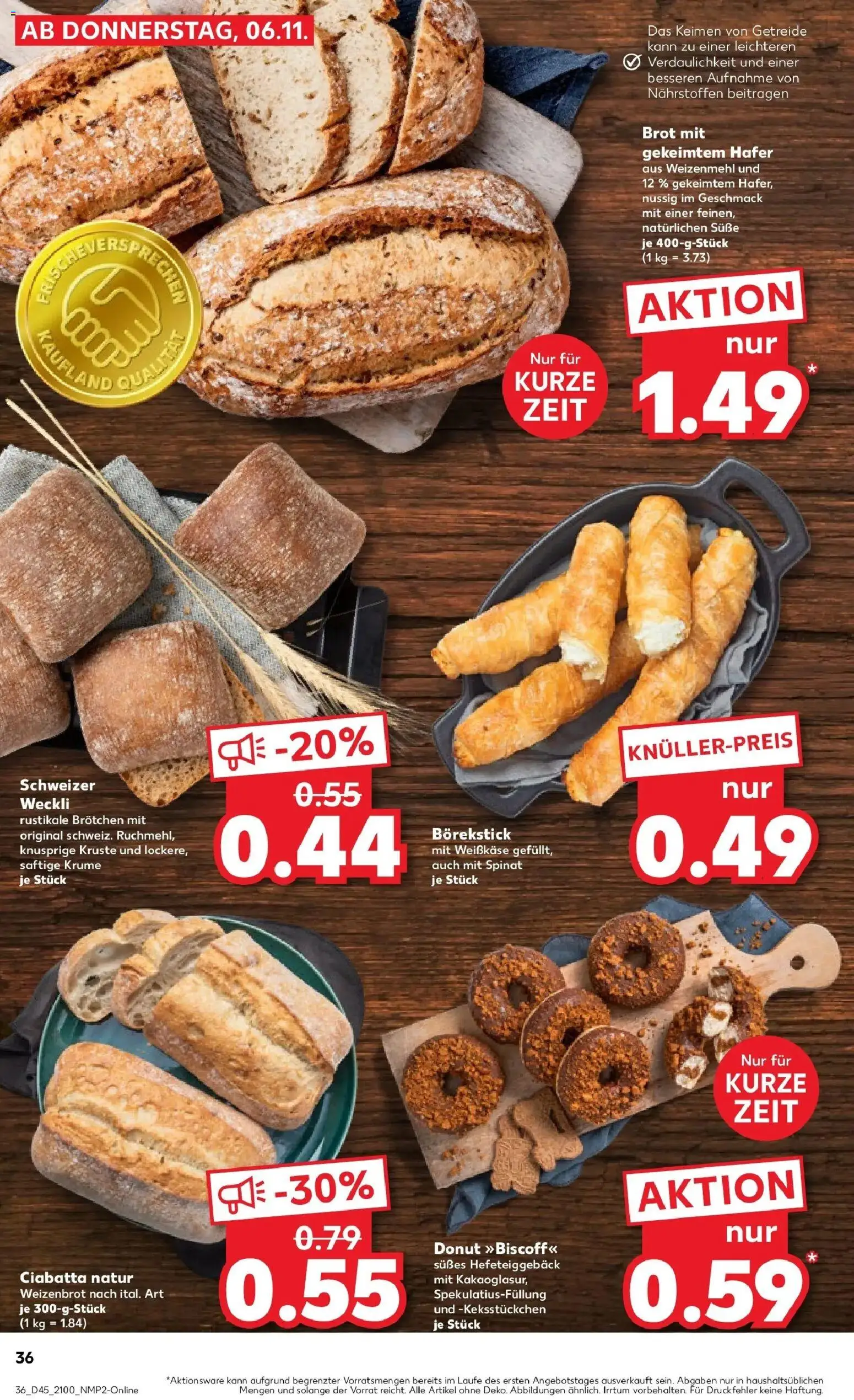 Kaufland prospekt Landau An Der Isar	 – gültig ab 10.11.2025 | Seite: 36 | Produkte: Weizenmehl, Brot, Getreide