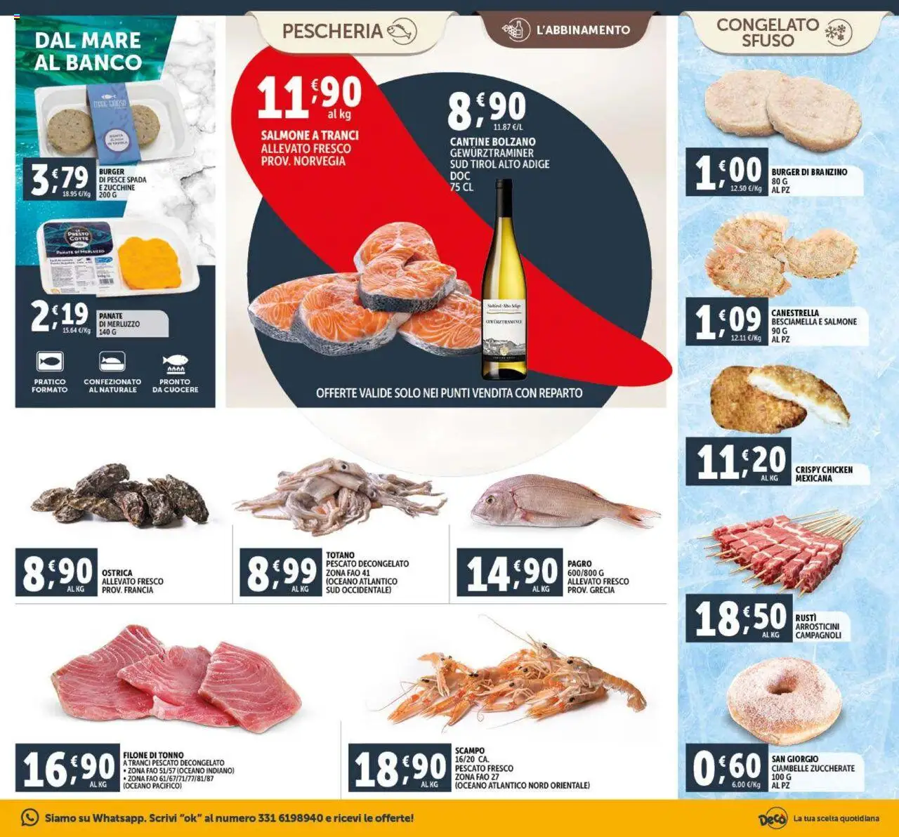 Volantino Decò del 08.07.2025 | Pagina: 9 | Prodotti: Salmone, Merluzzo, Tonno, Totano
