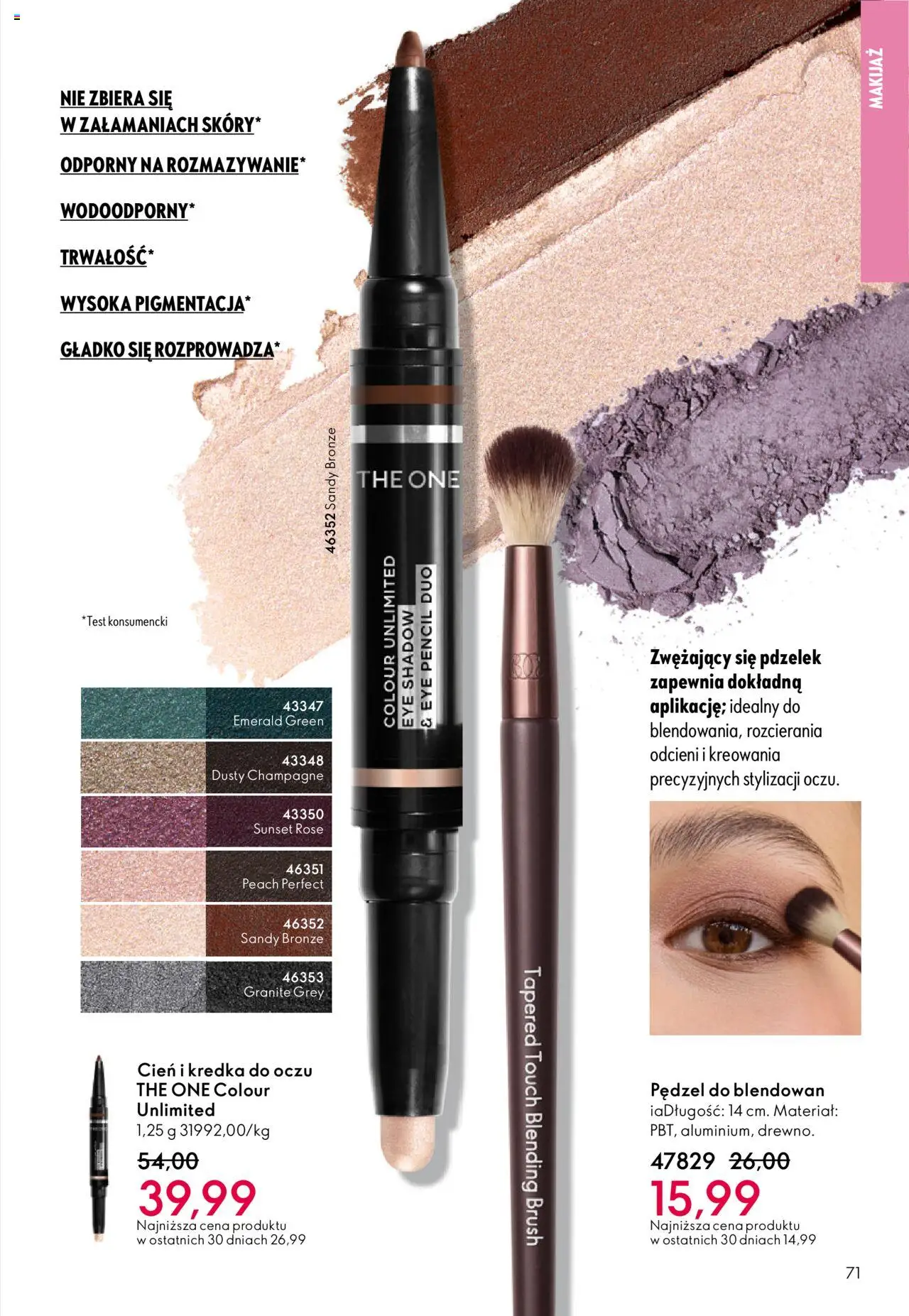 Oriflame Black Friday od 12.11.2025 | Strona: 71 | Produkty: Pędzel, Champagne, Makijaż, Kredka do oczu