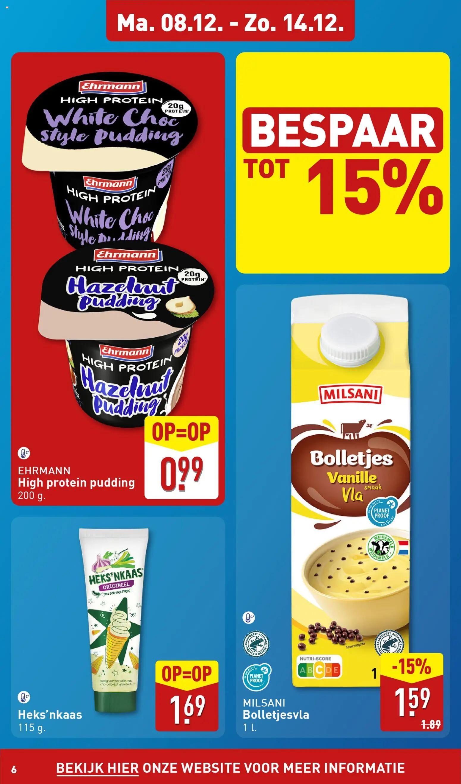 {H1} | Pagina: 6 | Producten: Pudding, Pavilon, Bolletjes, Groenten