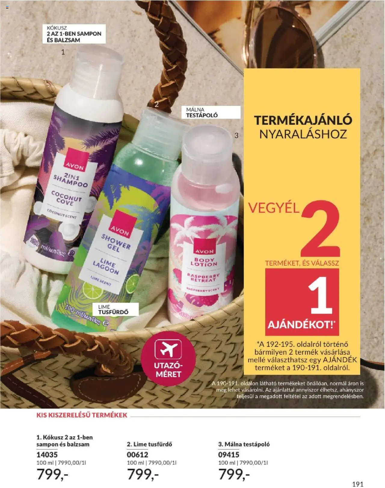 Avon akciós ujság - amely érvényes a következő dátumtól: 01.07.2025 | Oldal: 191 | Termékek: Lime, Málna, Kokusz, Tusfürdő