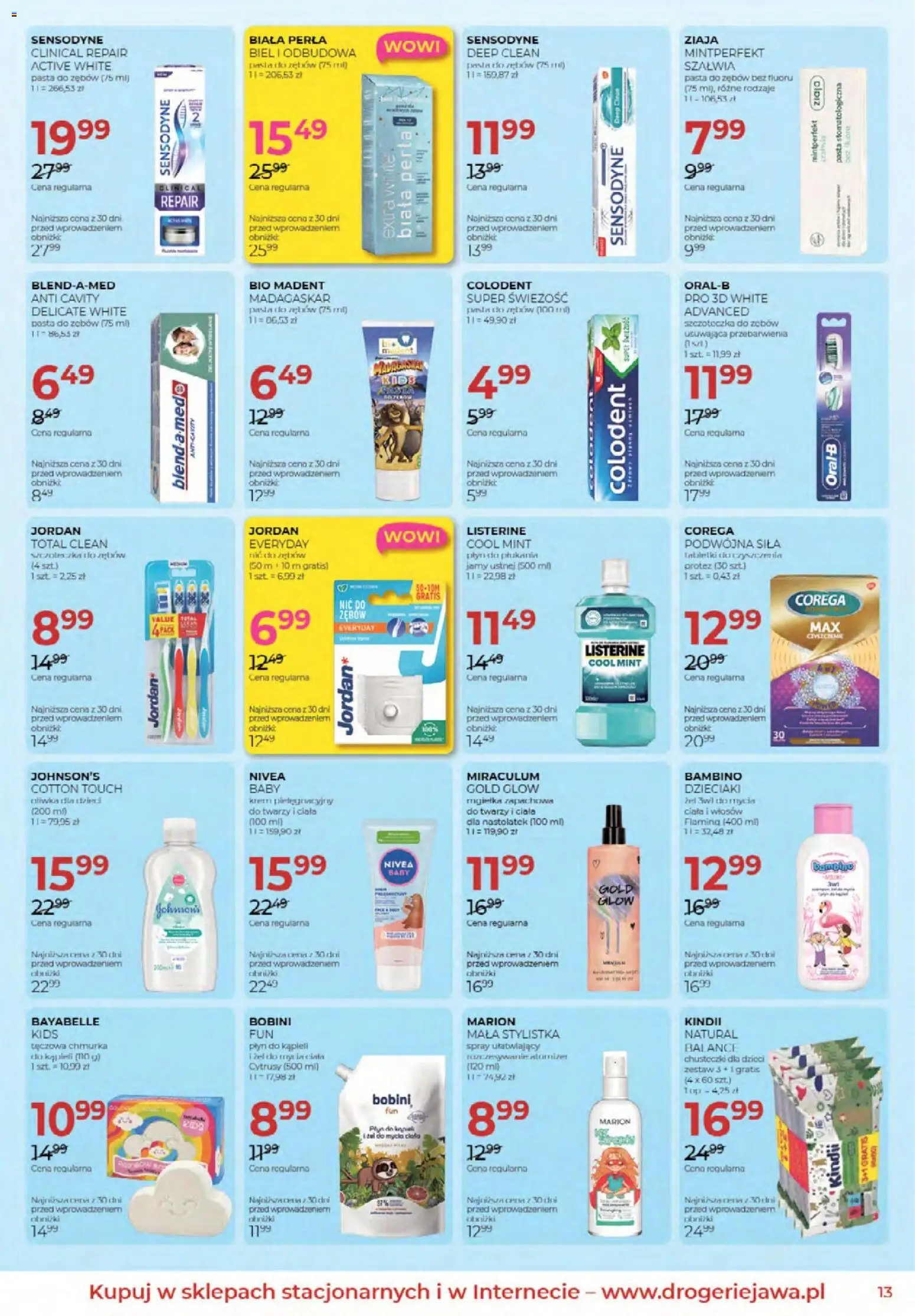 Jawa Gazetka od 03.02.2026 | Strona: 13 | Produkty: Płyn do kąpieli, Pasta do zębów