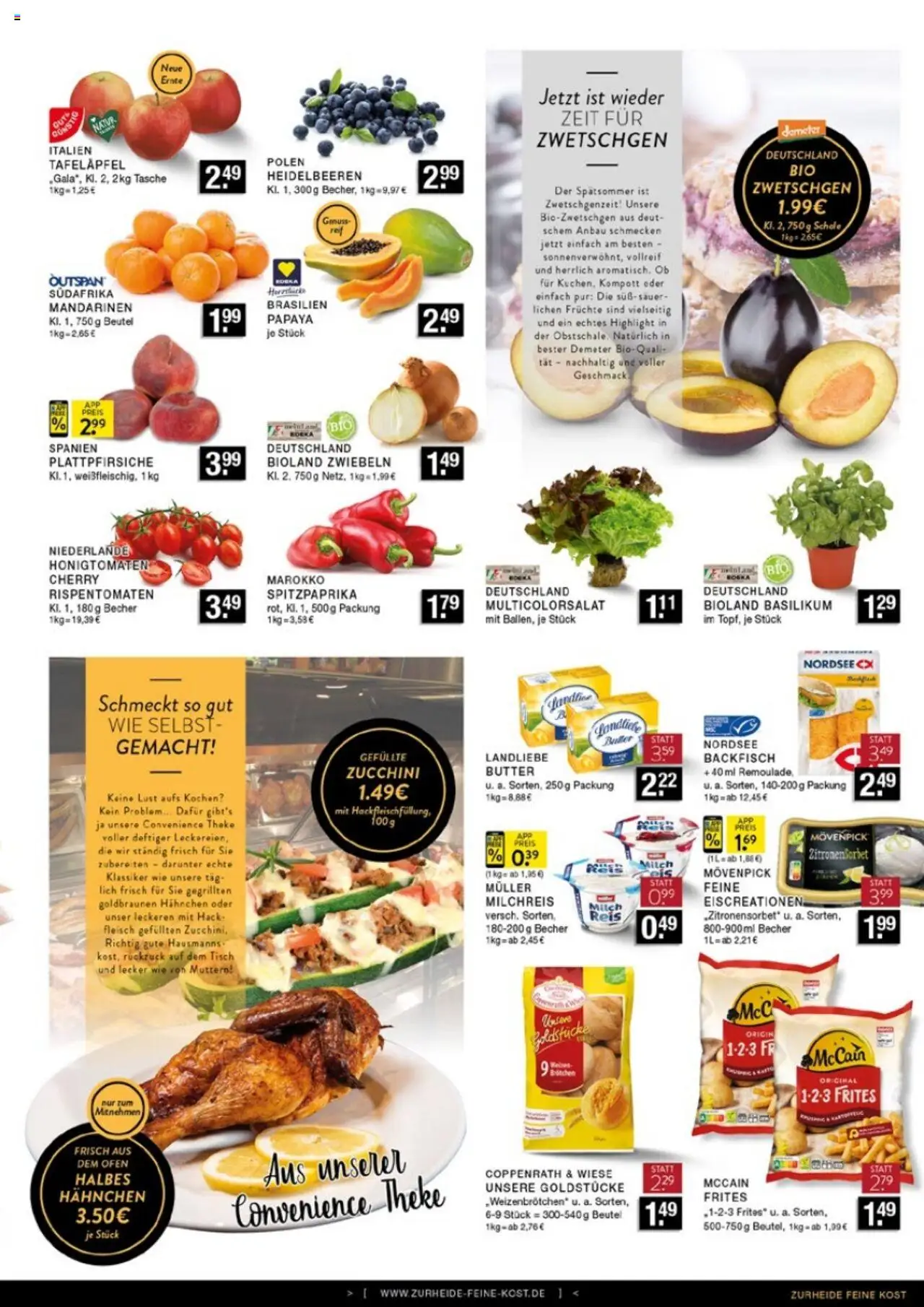 Edeka Zurheide Prospekt 	 - gültig ab dem 18.08.2025 | Seite: 5 | Produkte: Milch, Theke, Mandarinen, Zwetschgen
