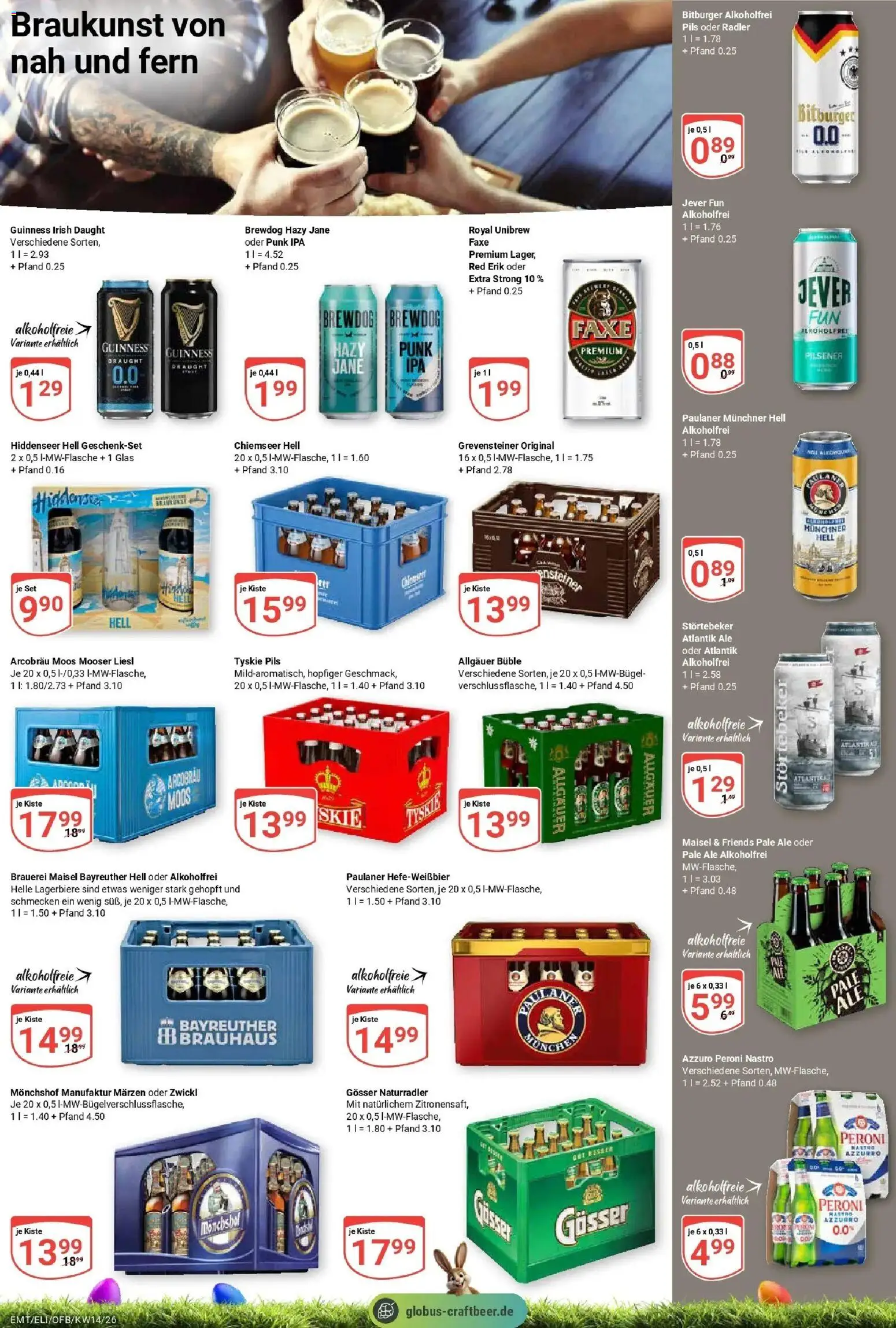 Globus prospekt Erfurt-Linderbach	 – gültig ab 30.03.2026 | Seite: 26 | Produkte: Bayreuther hell, Bitburger, Radler, Paulaner