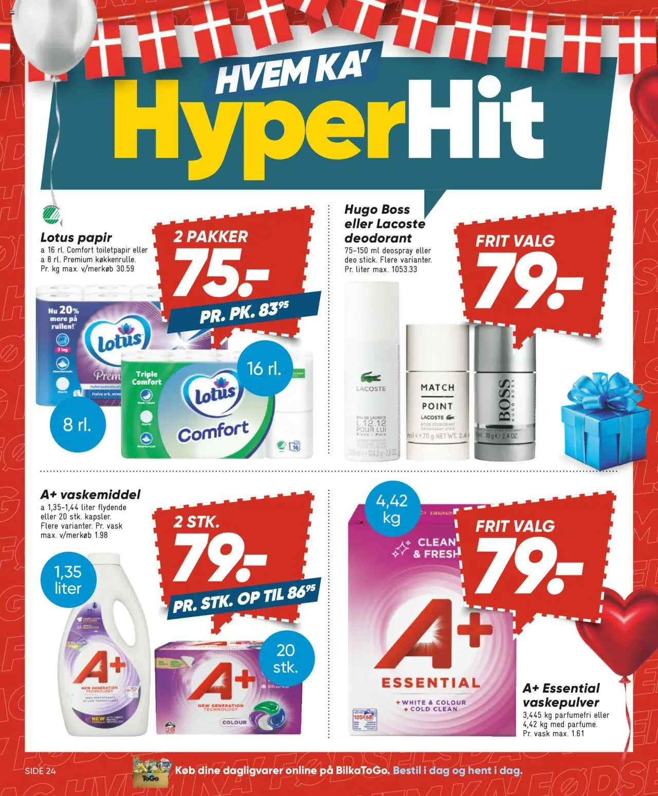Bilka Tilbudsavis gyldig fra 01.08.2025 | Side: 24 | Produkter: Deodorant, Vaskepulver, Bad