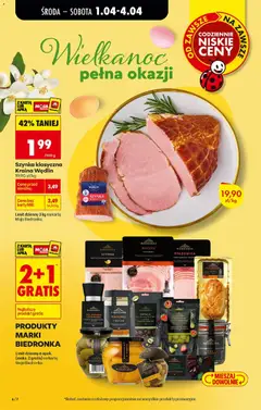 Pogląd oferty "Brzoskwinie w syropie, Brzoskwinie w syropie" - ważna od 01.04.2026 | Strona: 6 | Produkty: Miód, Czekoladki, Filet z kurczaka, Majonez