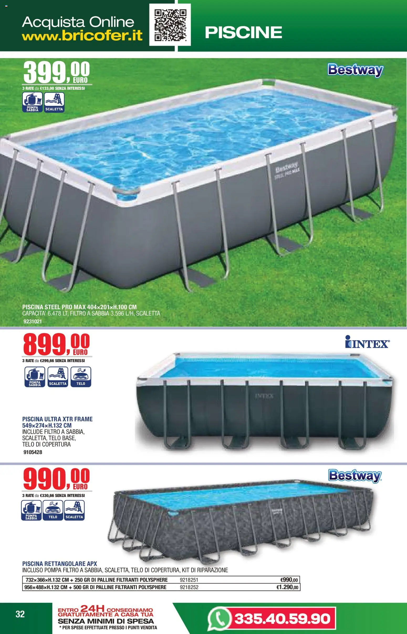 Volantino Bricofer del 14.04.2026 | Pagina: 32 | Prodotti: Scaletta, Piscina