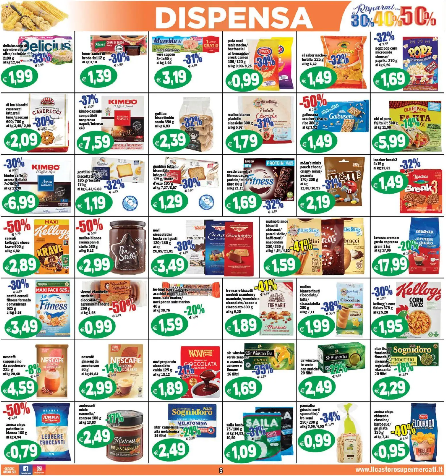 Volantino Il Castoro del 07.11.2025 | Pagina: 5 | Prodotti: Biscotti, Limone, Arancia, Sgombro