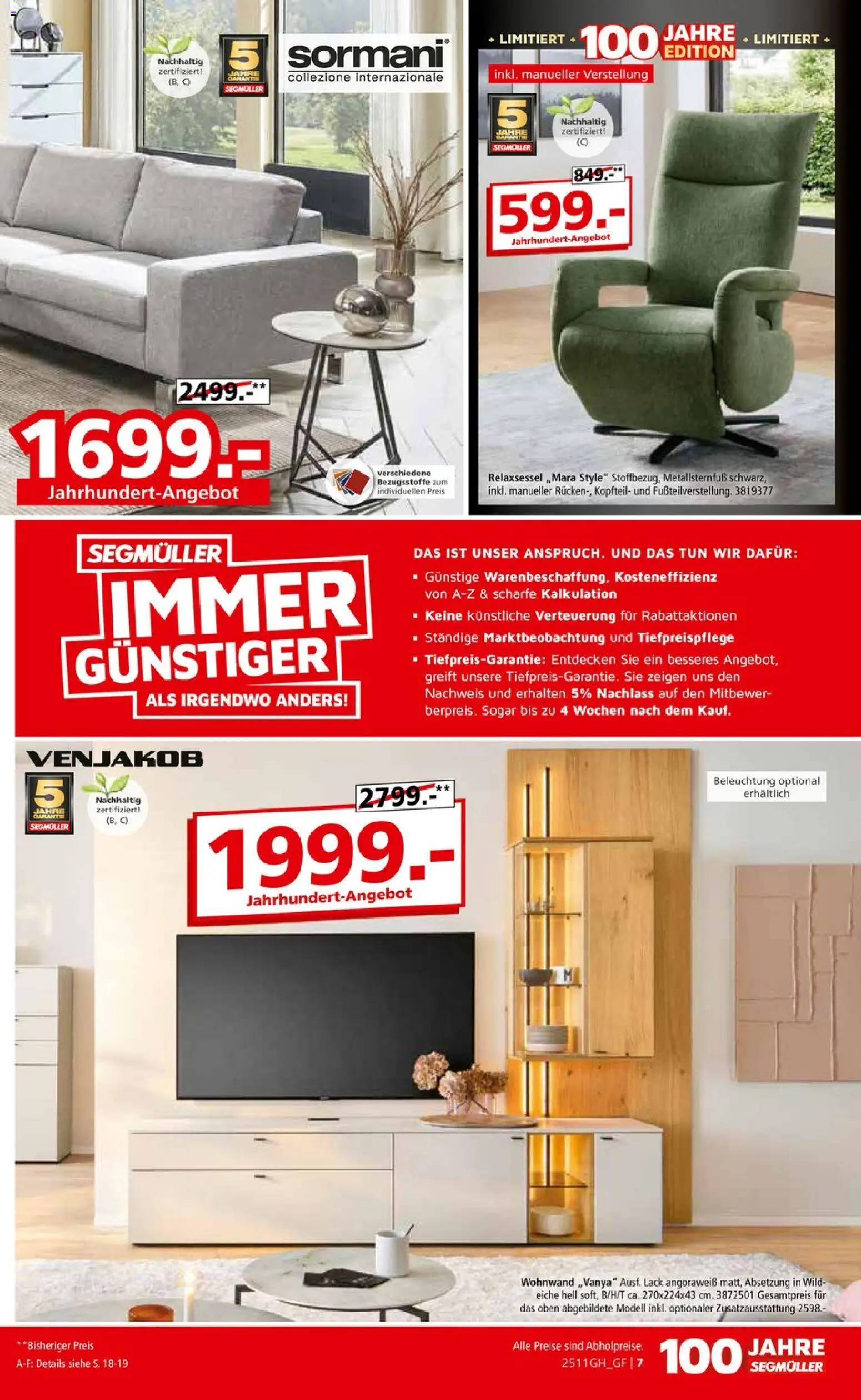 Segmüller Prospekt 	 – gültig ab 01.11.2025 | Seite: 9 | Produkte: Relaxsessel, Wohnwand