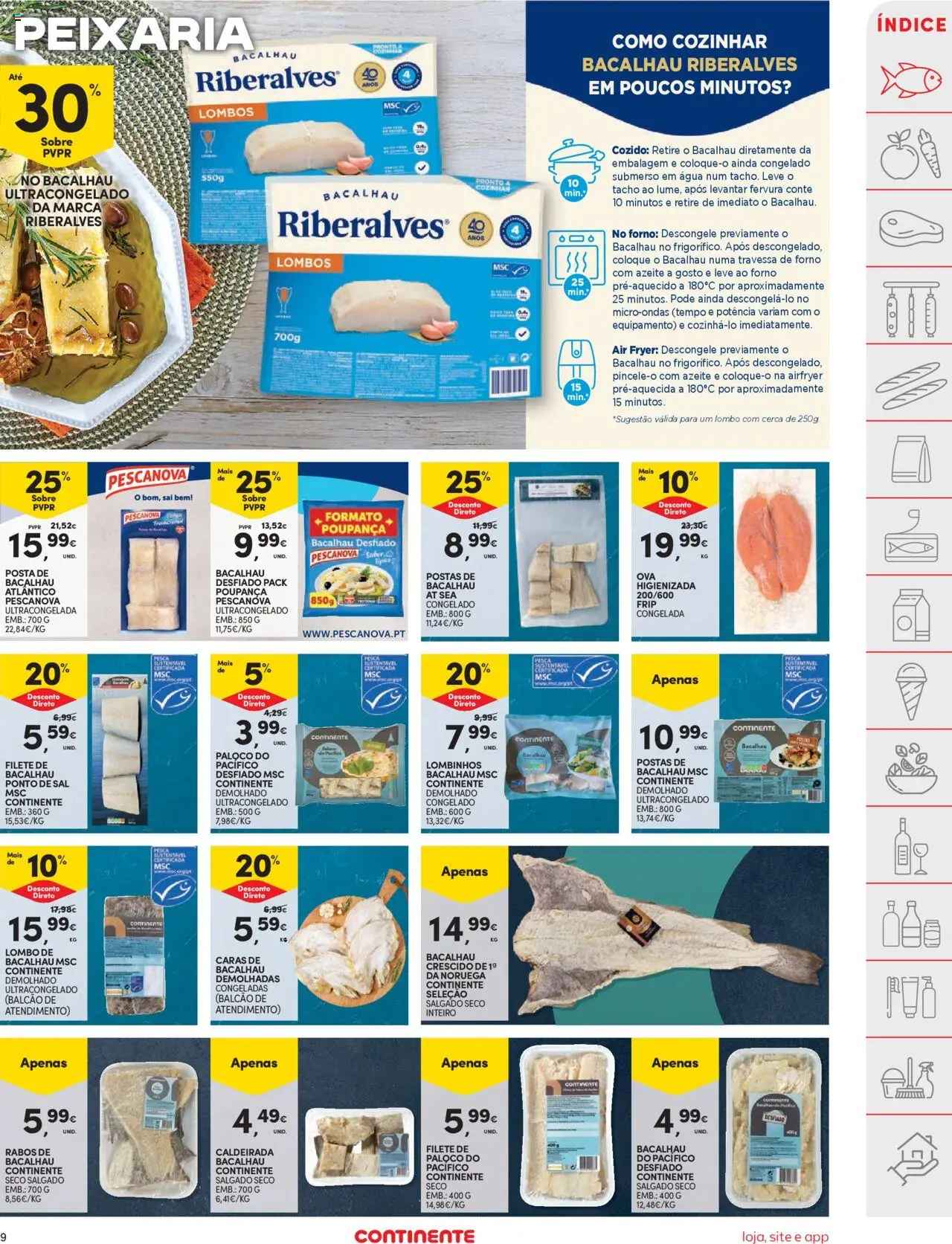 Continente folheto │ válido de 16.09.2025 | Página: 9 | Produtos: Forno, Azeite, Bacalhau, Microondas
