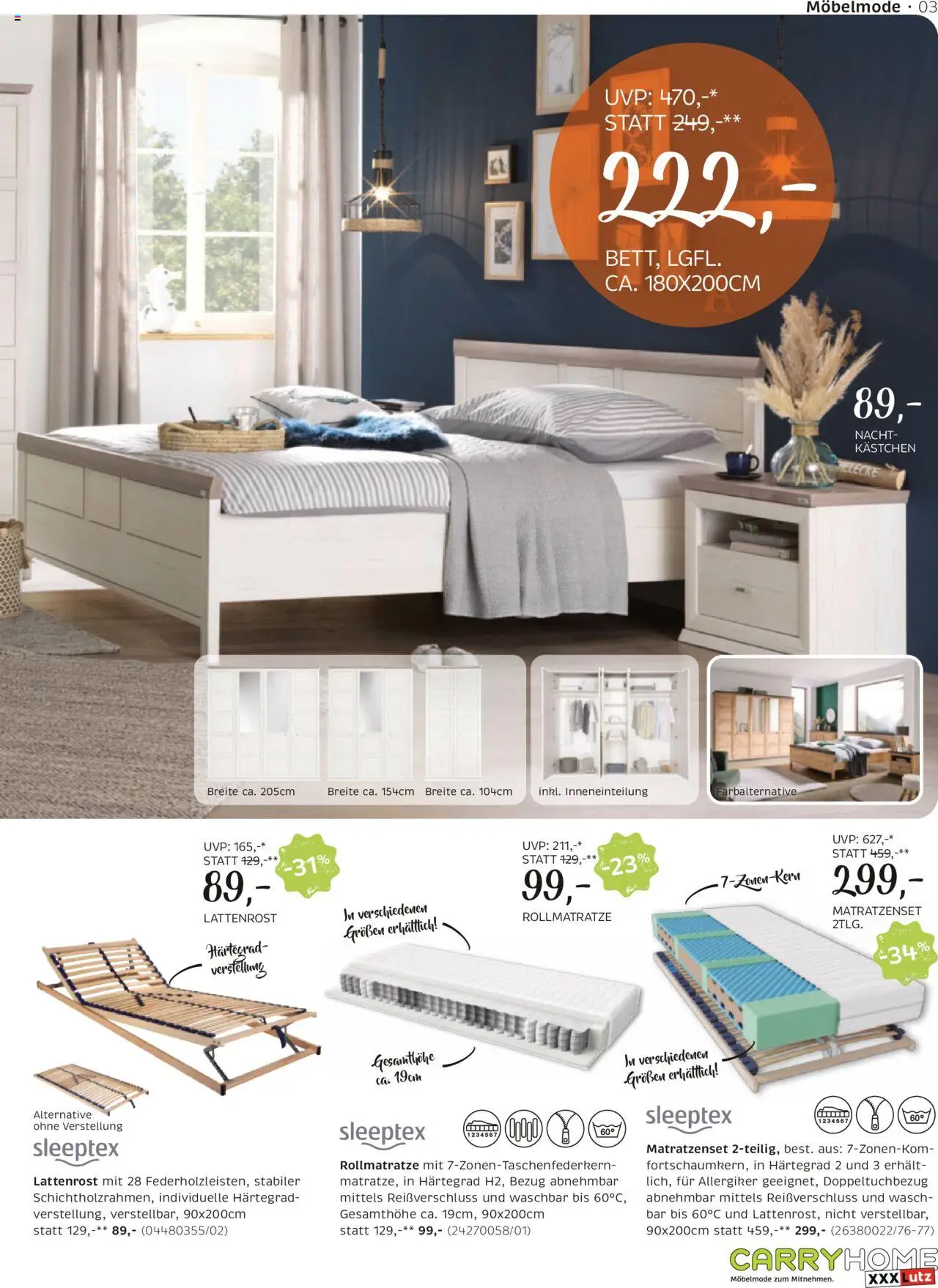 XXXLutz Carry Home gültig ab 21.10.2025 | Seite: 3 | Produkte: Lattenrost