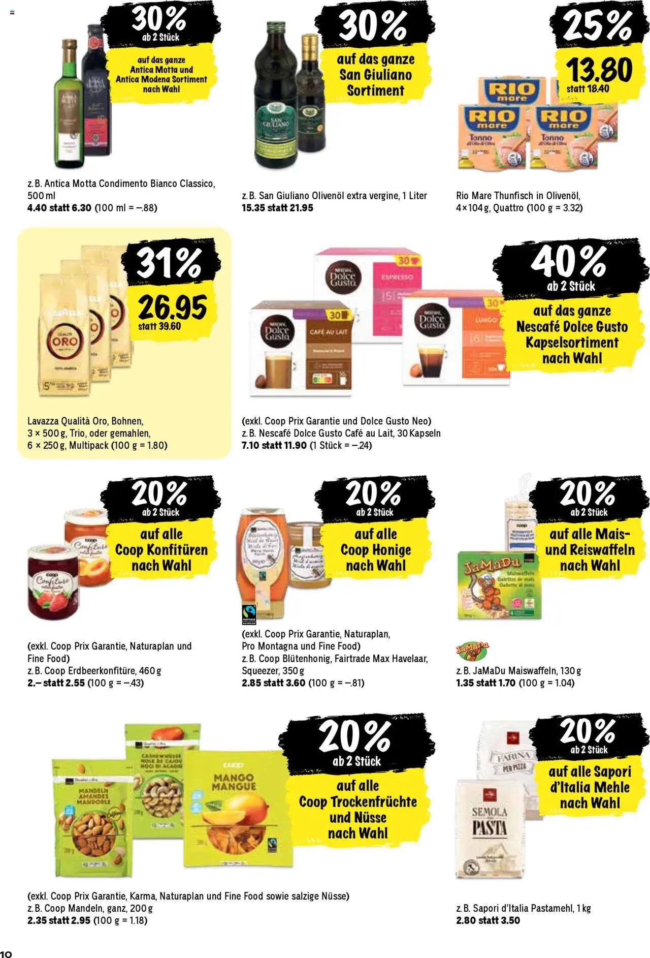 Coop Aktionen ab 21.08.2025 | Seite: 10 | Produkte: Pasta, Mango, Nüsse