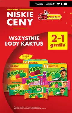Biedronka gazetka - Oferta W tym tygodniu od 31.07.2025 | Strona: 15 | Produkty: Lody Kaktus, Lody