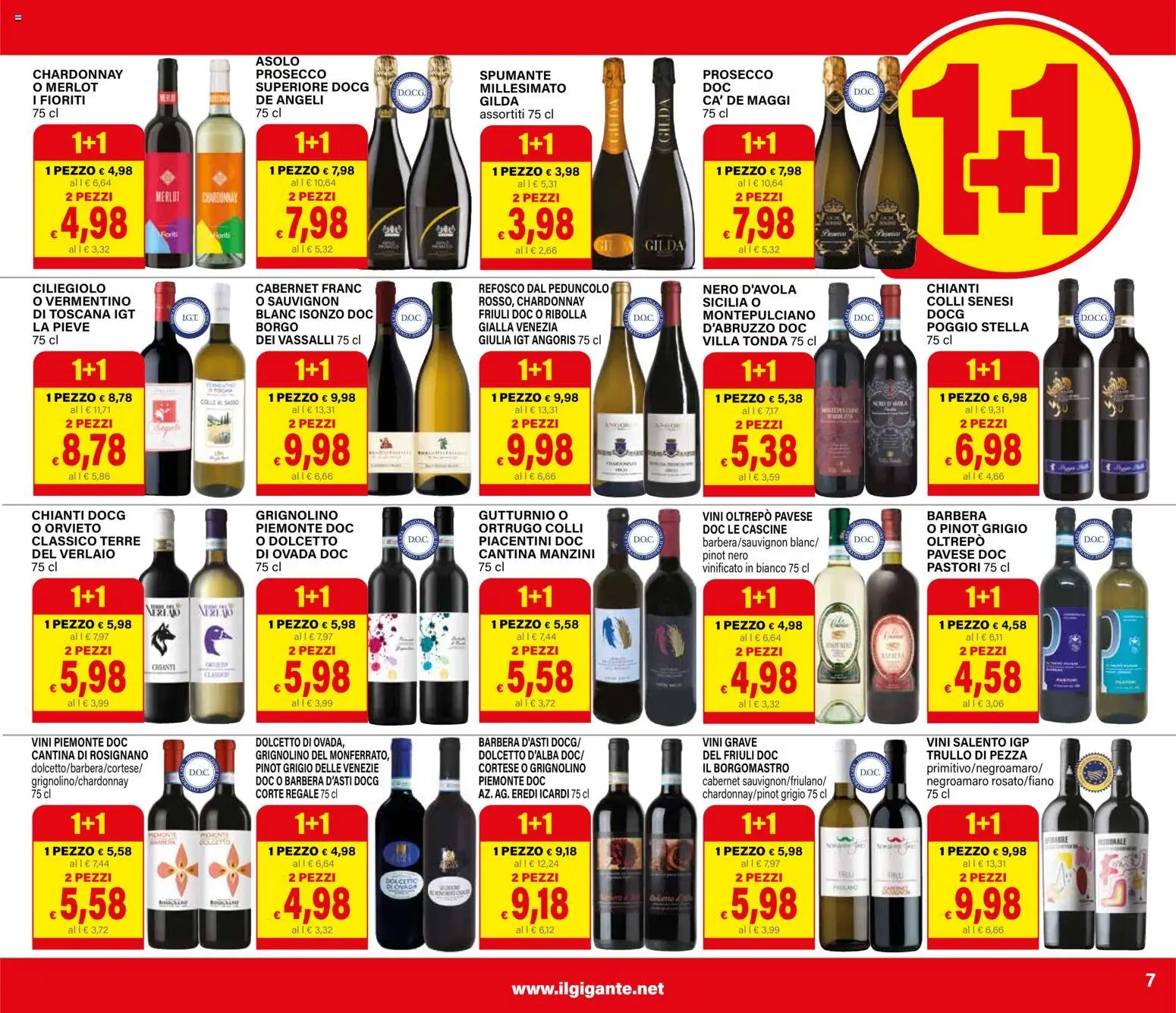 Volantino Il Gigante del 10.11.2025 | Pagina: 7 | Prodotti: Prosecco, Spumante