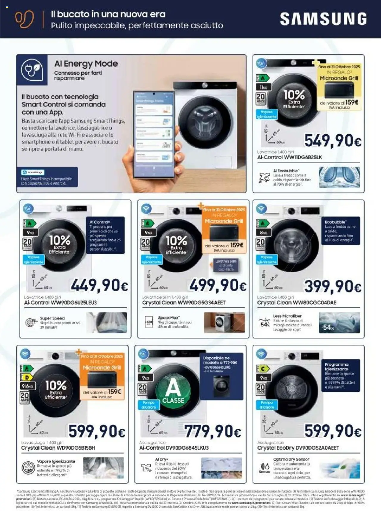 Volantino Unieuro del 03.10.2025 | Pagina: 31 | Prodotti: Lavasciuga, Asciugatrice, Polo, Tablet