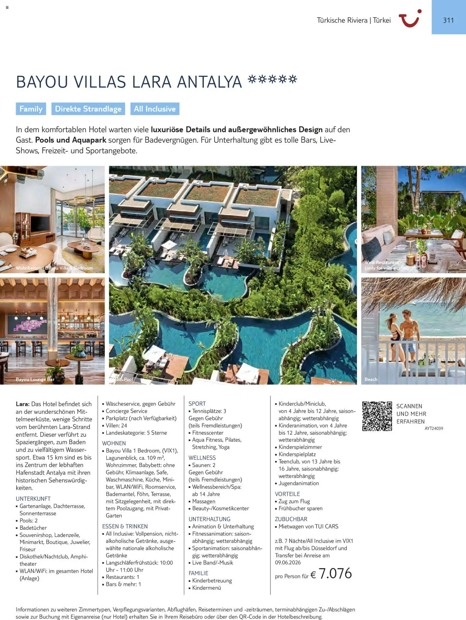 Aida  Südeuropa & Nordafrika 2026/27 – gültig ab 01.01.2026 | Seite: 311 | Produkte: Babybett, Wasser, Uhr