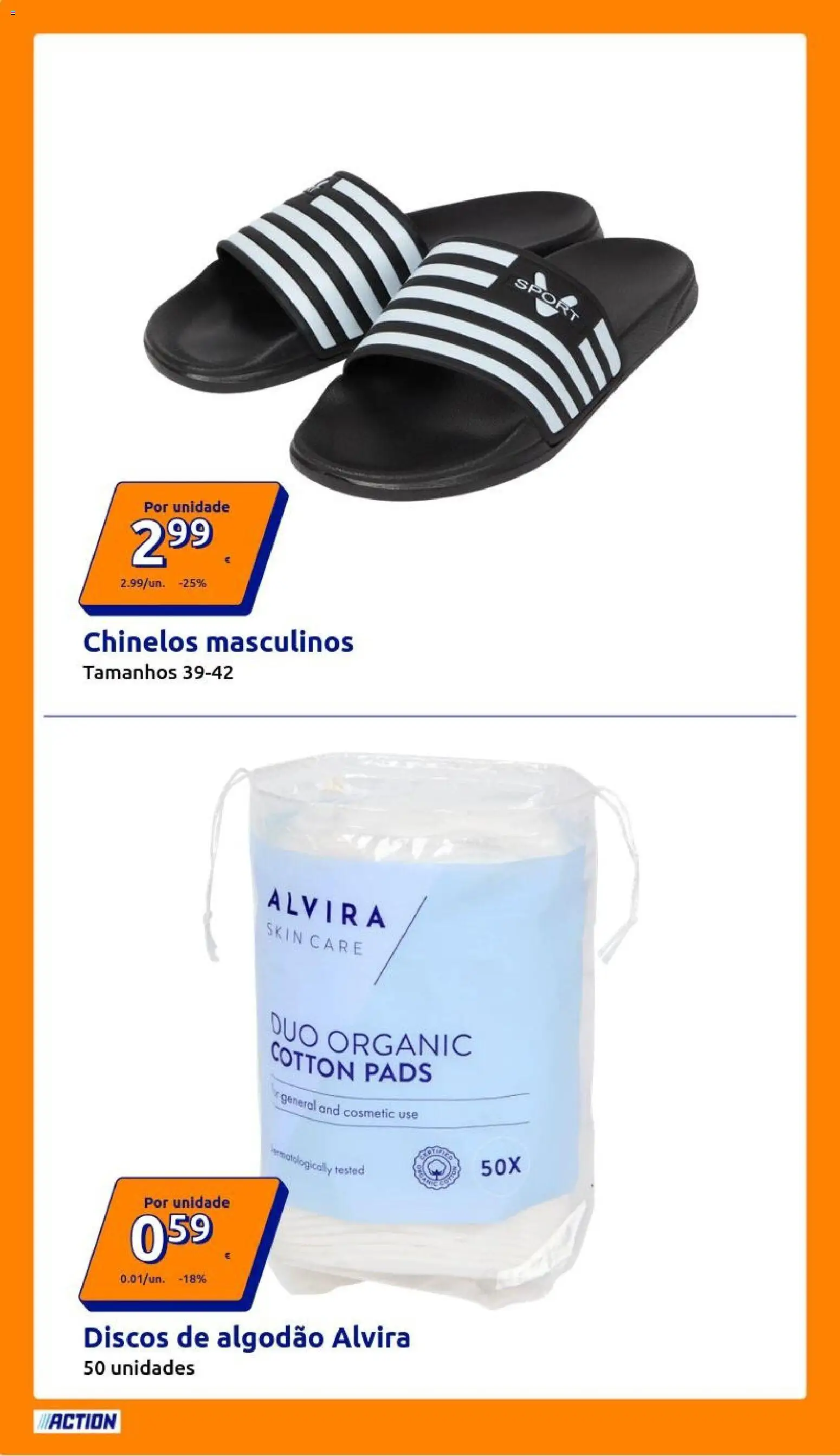 Action - Action week 10 2026 │ válido de 04.03.2026 | Página: 2 | Produtos: Chinelos, Algodão