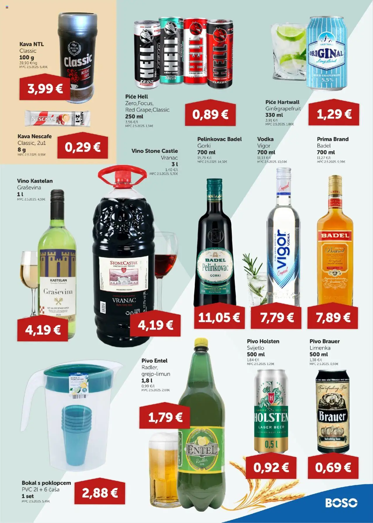 Boso katalog | vrijedi od 31.07.2025 | Stranica: 15 | Proizvodi: Pelinkovac, Gin, Nescafe, Pivo