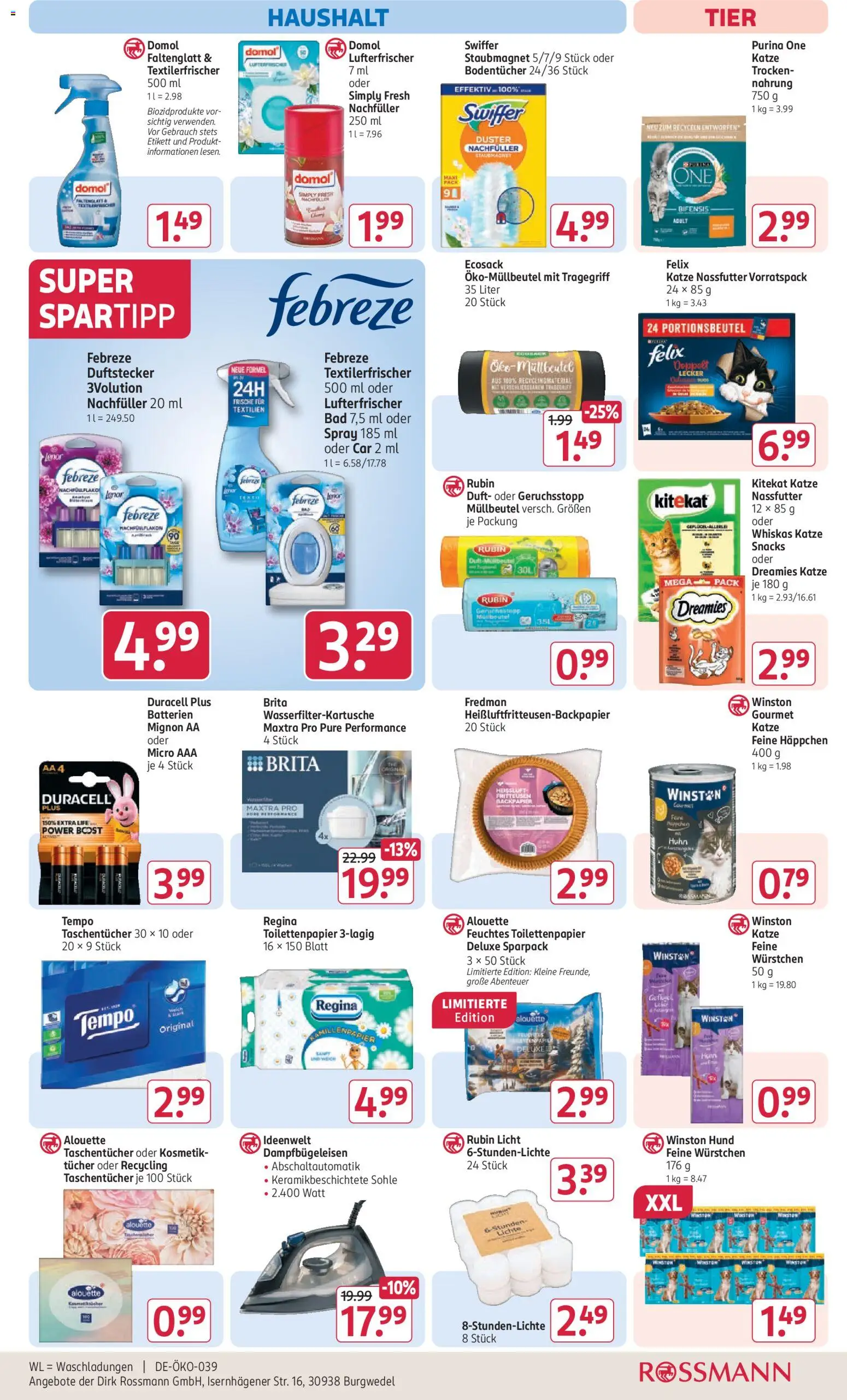 Rossmann Prospekt 	 – gültig ab 05.01.2026 | Seite: 17 | Produkte: Bad, Tempo, Whiskas, Feuchtes Toilettenpapier