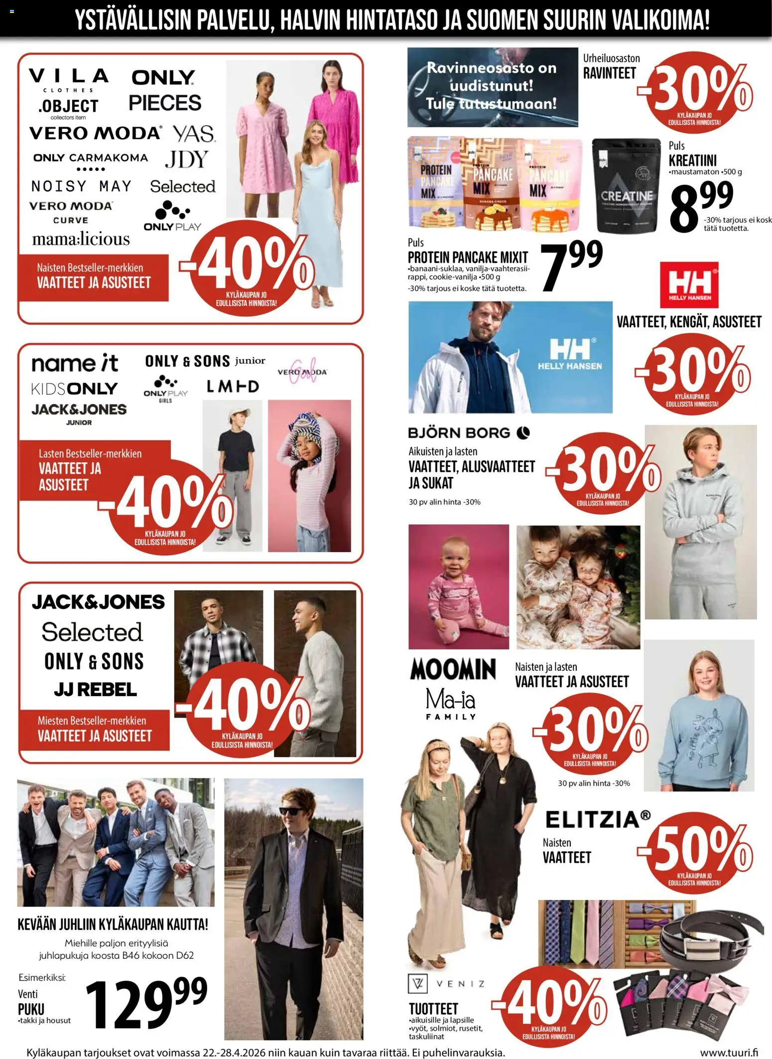 Tuuri tarjoukset – voimassa 22.04.2026 alkaen | Sivu: 3 | Tuotteet: Vaatteet, Housut, Alusvaatteet, Sukat