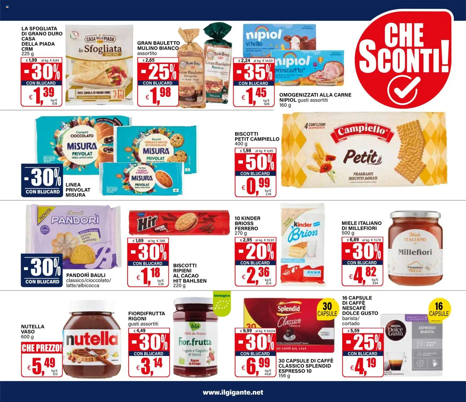 Volantino Il Gigante del 15.01.2026 | Pagina: 19 | Prodotti: Cereali, Pasta, Miele, Vaso