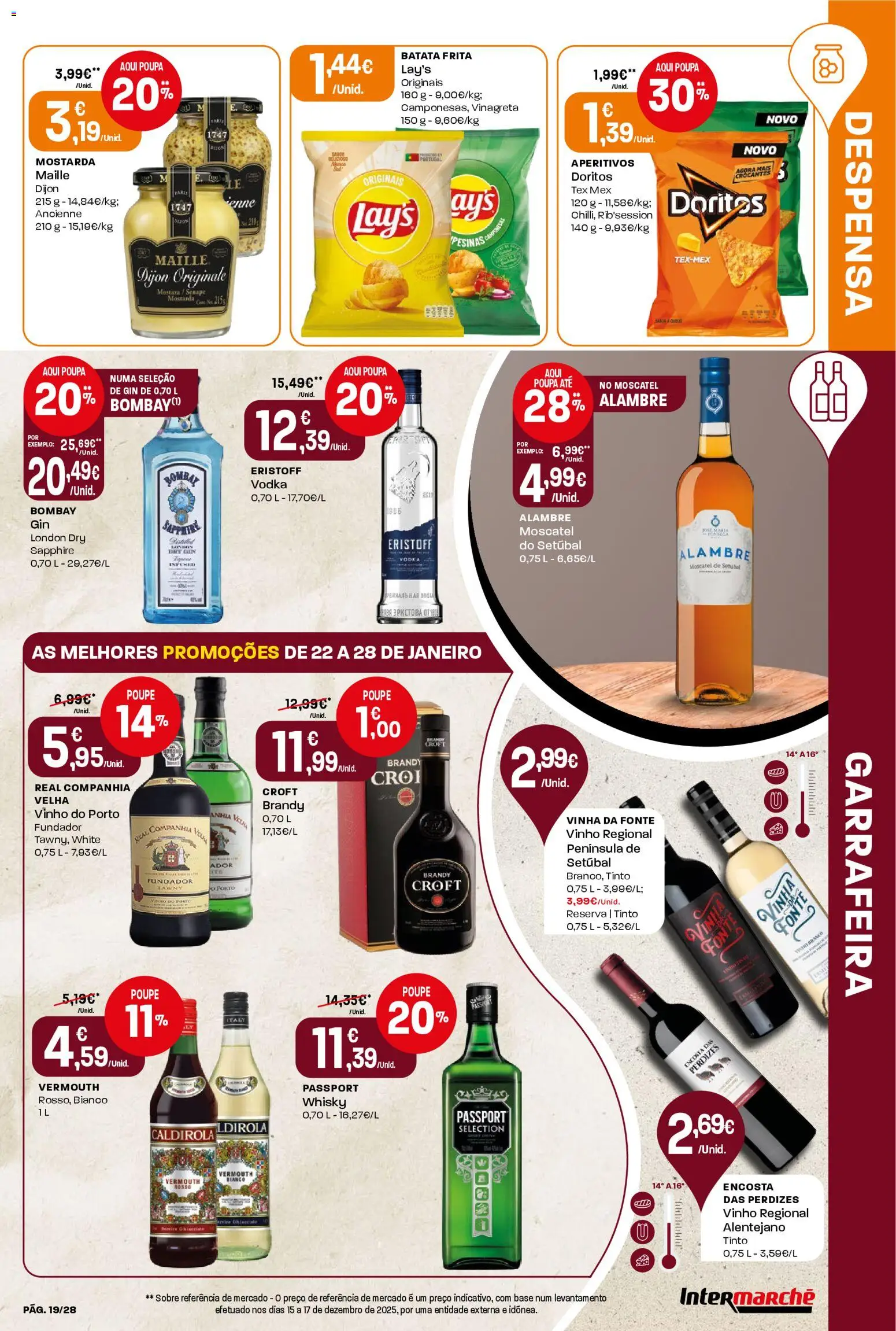 Intermarché Folheto Contact │ válido de 22.01.2026 | Página: 19 | Produtos: Batata, Base, Vinho, Vodka